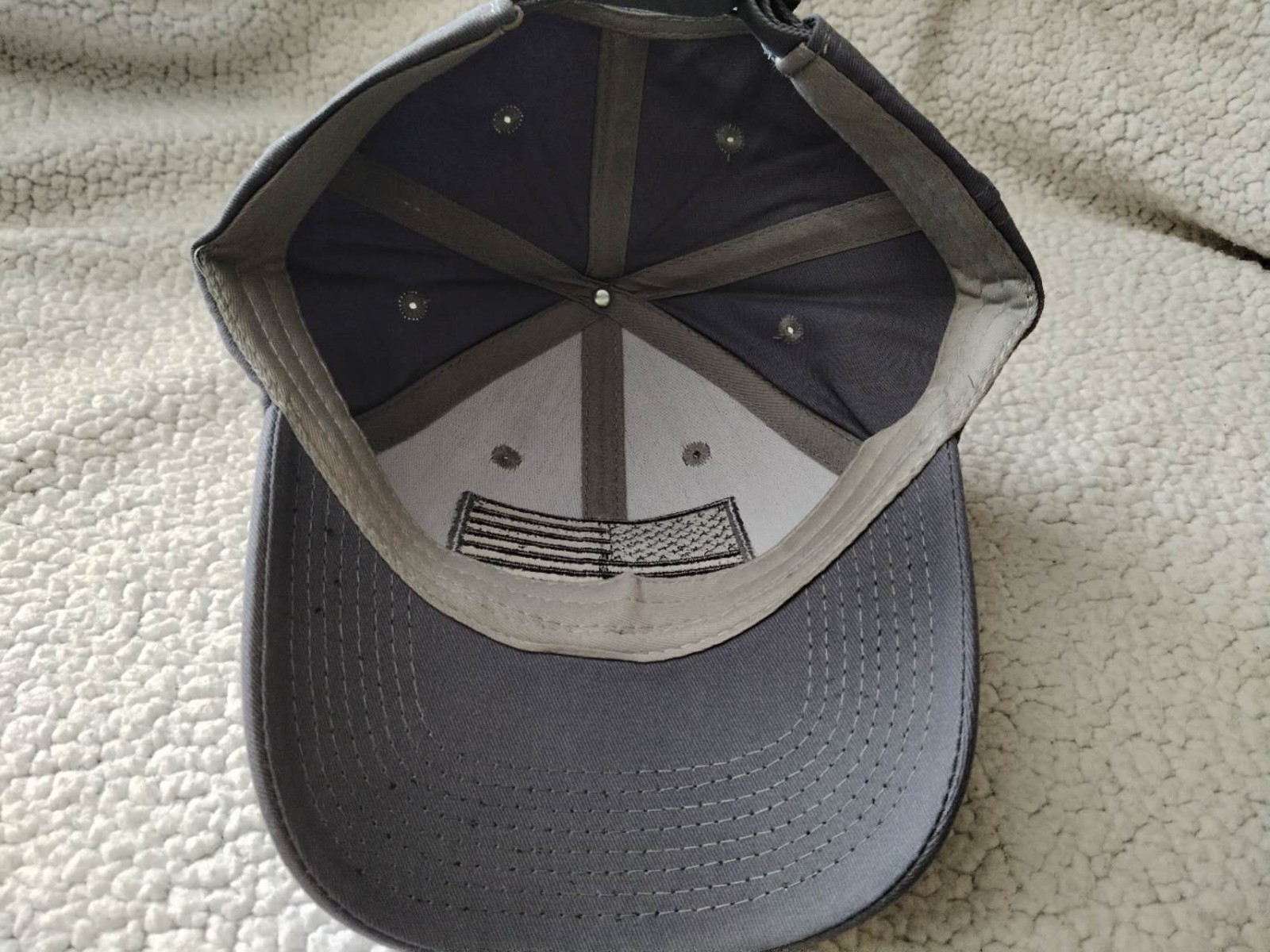 American Flag Hat Adjustable USA Baseball Cap Outdoor Ball Cap Men Women In Gray