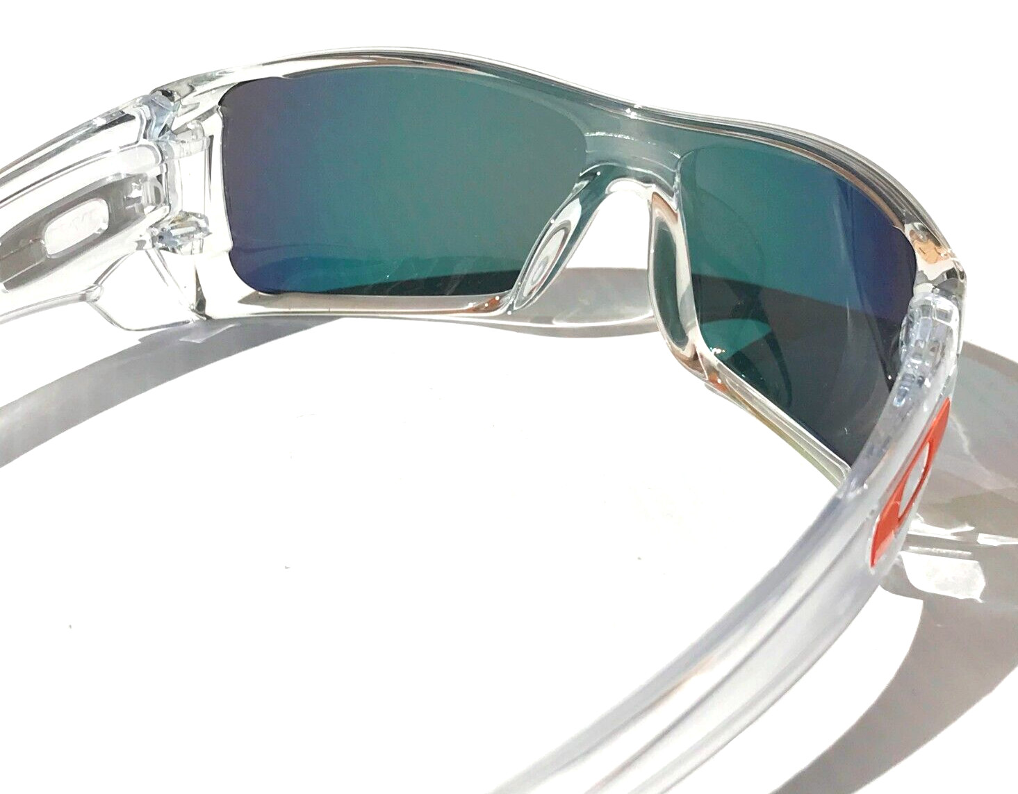 NEW Oakley BATWOLF Clear Orange Icon POLARIZED Spectra Ruby Lens Sunglass 9101