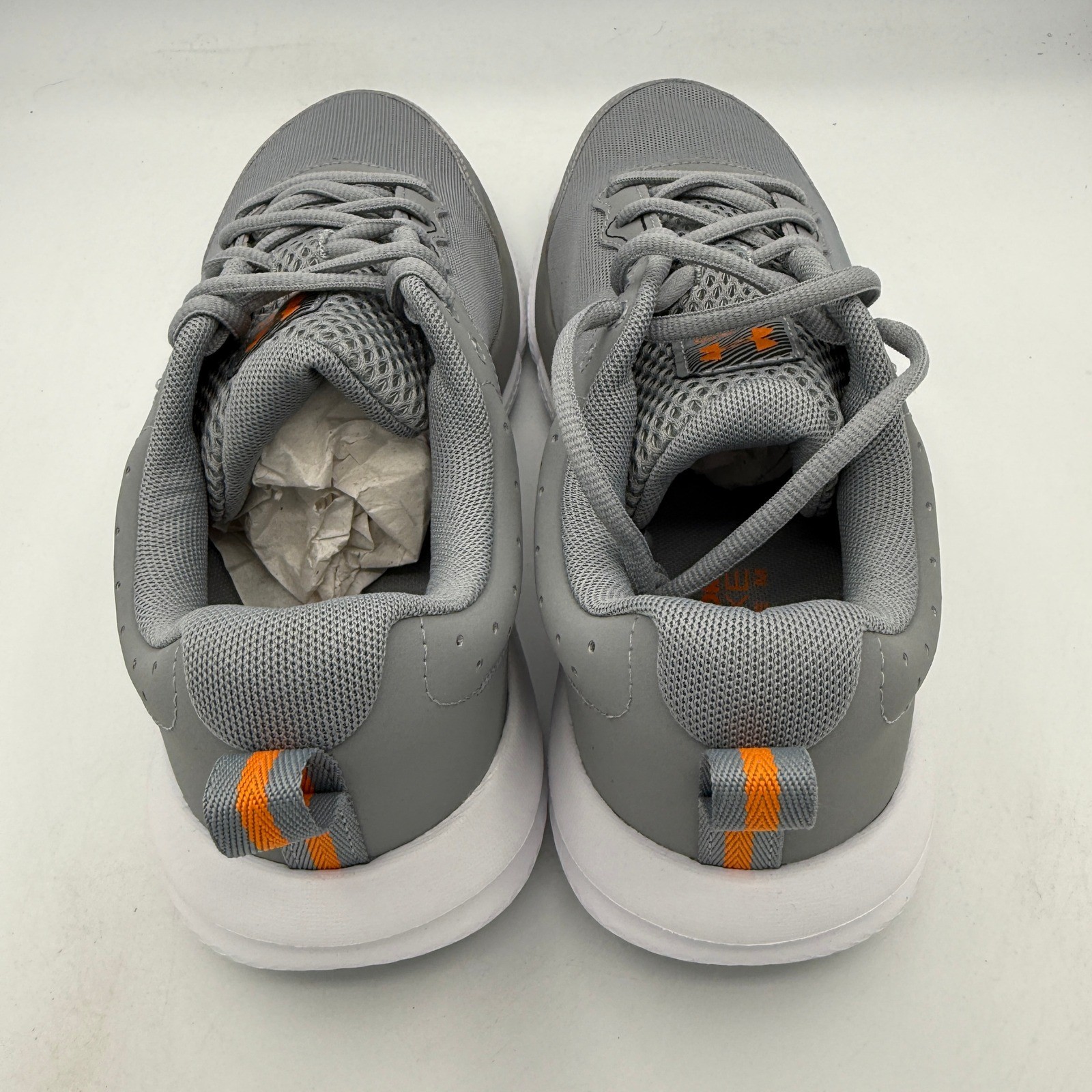 Under Armour Charged Assert 10 Shoes Mens 8 Grey Orange Running 3026175-105