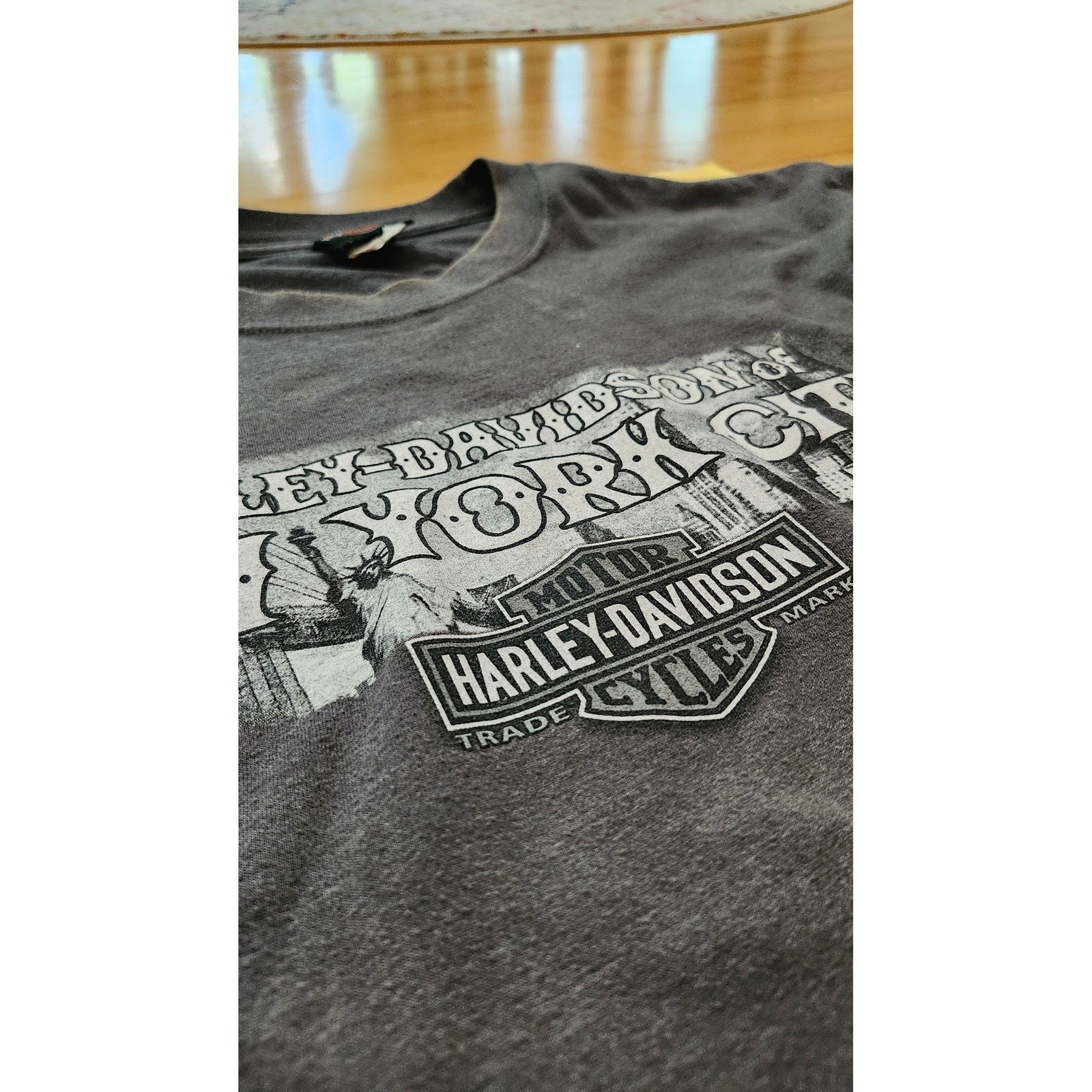 Harley Davidson New York City T-Shirt Mens XL Gray Graphic NYC Biker Tee
