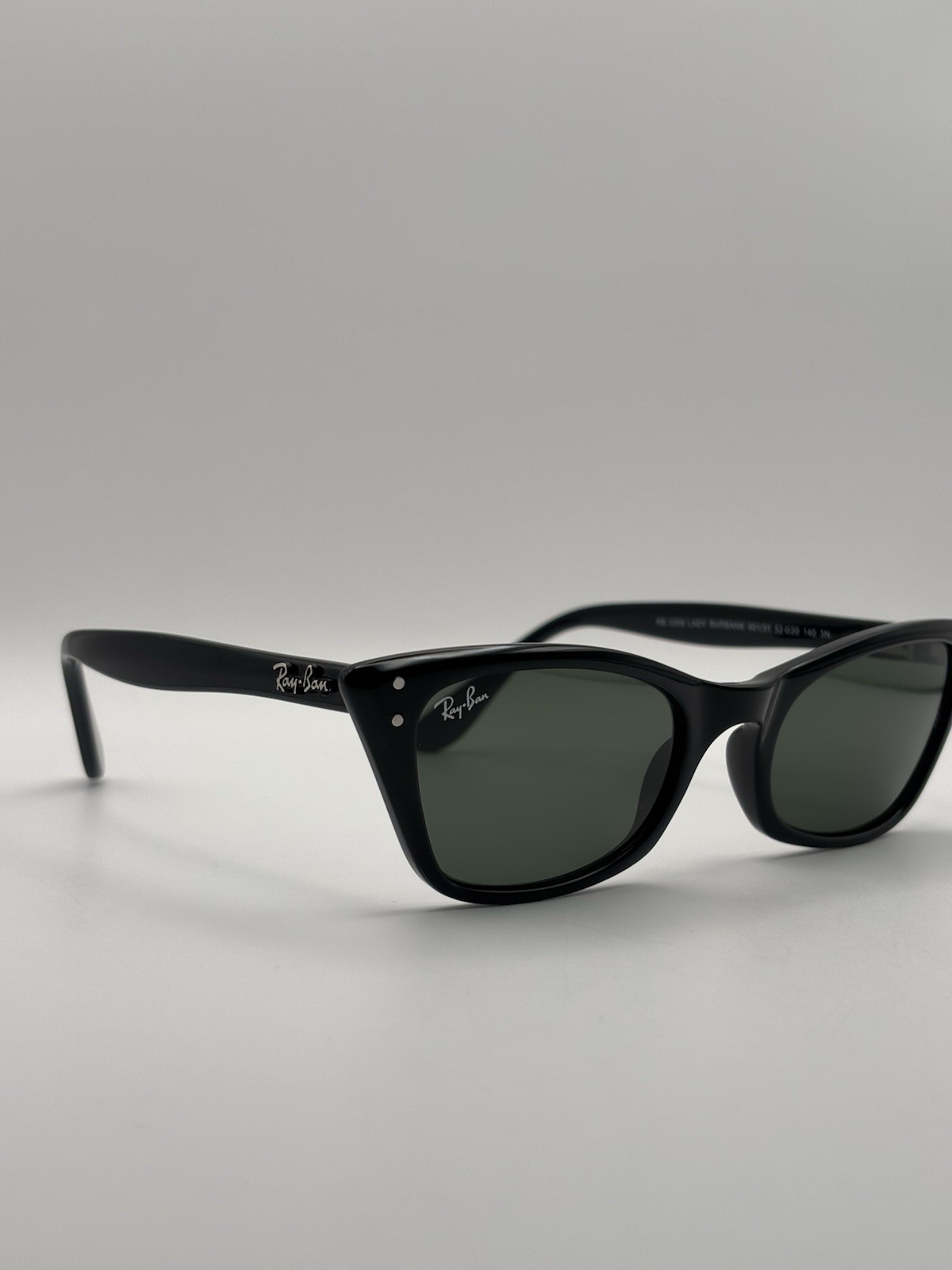 Ray-Ban RB2299 Lady Burbank Cat Eye Women’s Sunglasses Black/Green 140mm