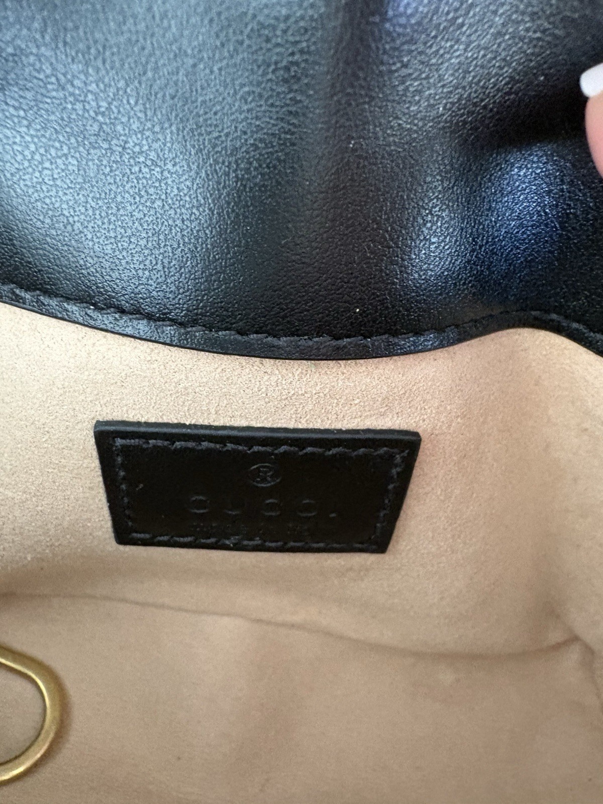 💯 % Authentic GUCCI Shoulder Bag GG Marmont Super Mini Leather Brand New