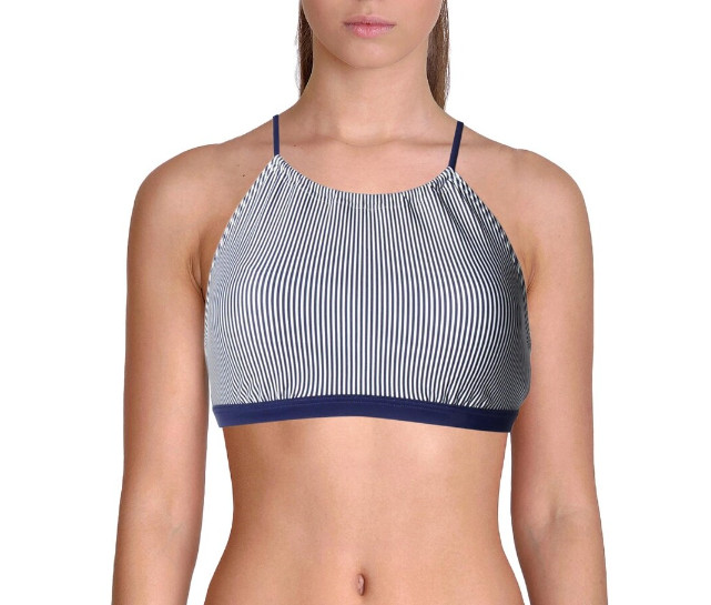NEW PrAna Women’s Brina Striped Adjustable Swim Top Separates Size XS $60
