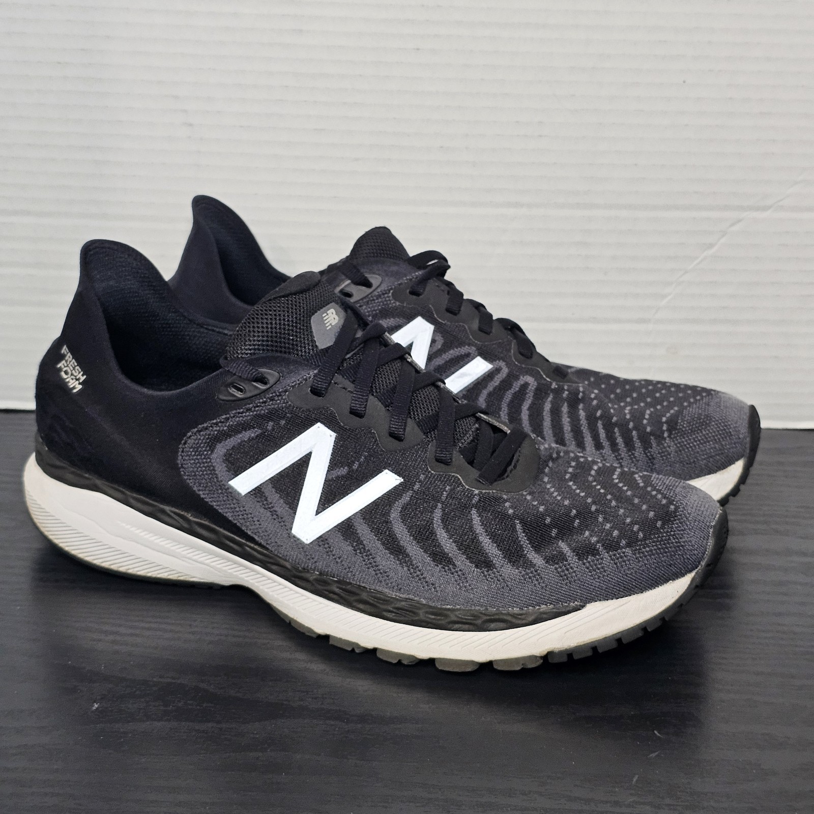 New Balance Fresh Foam 860 V11 Running Shoes Sz 11 Used Black Gray Mesh Sneakers