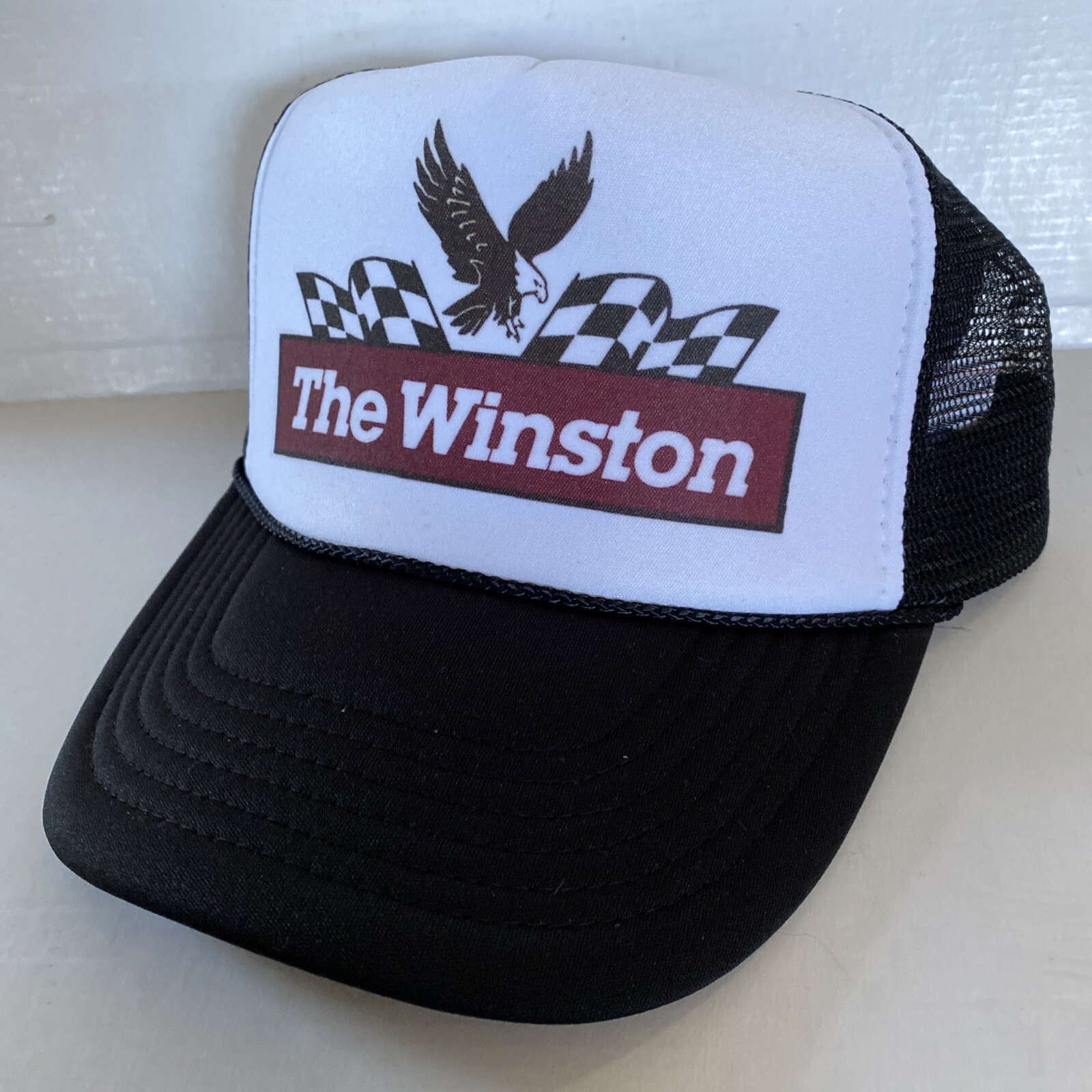 Vintage The Winston Hat Winston Cup Trucker Hat snapback Black Cap NASCAR