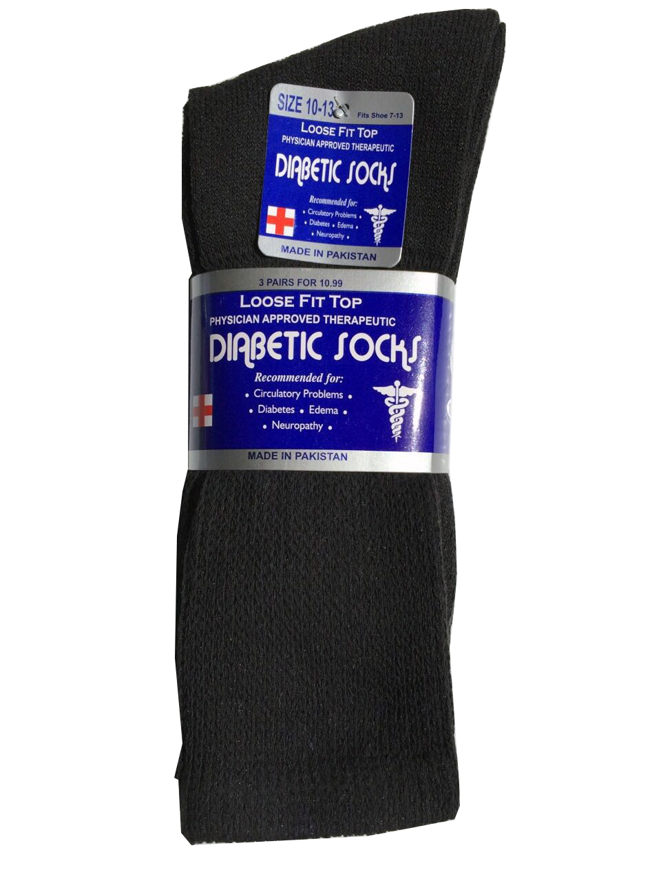3, 6, or 12 Pairs Diabetic CREW circulatory Socks Health Men’s Cotton All Sizes