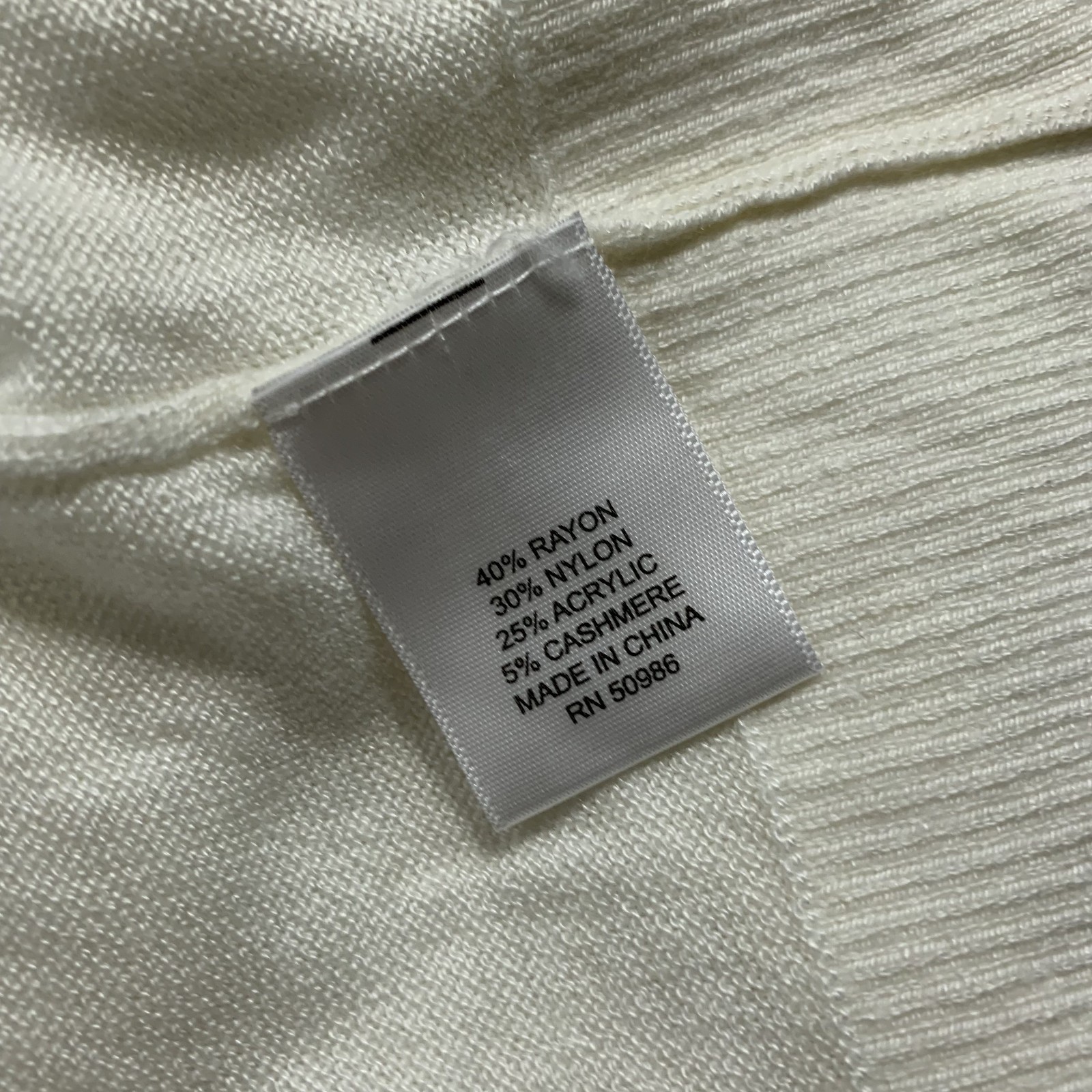 Jeanne Pierre Sweater Womens Large Top Cashmere White