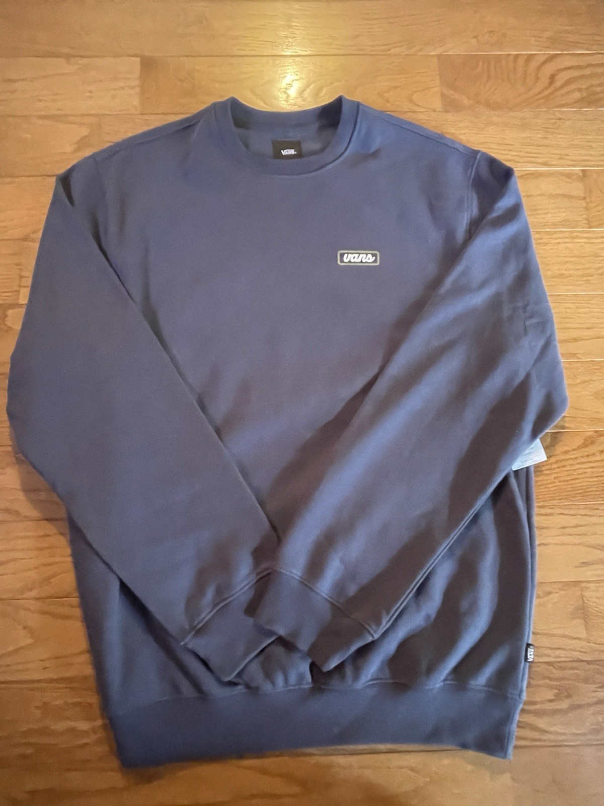 Vans Crew Sweatshirt Navy Classic Logo Pullover Men’s Size Large L NEW