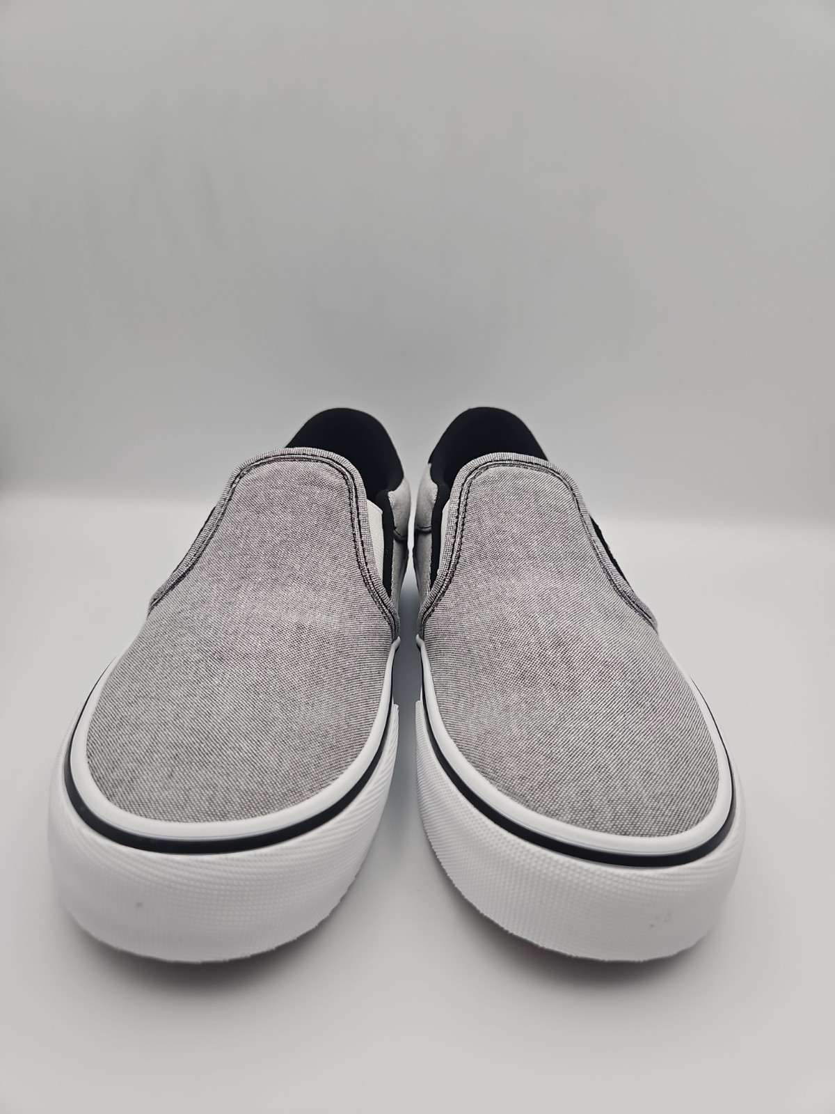 Vans Asher Deluxe Slip-On Sneaker Summer Canvas Black- Men’s Size 8.5