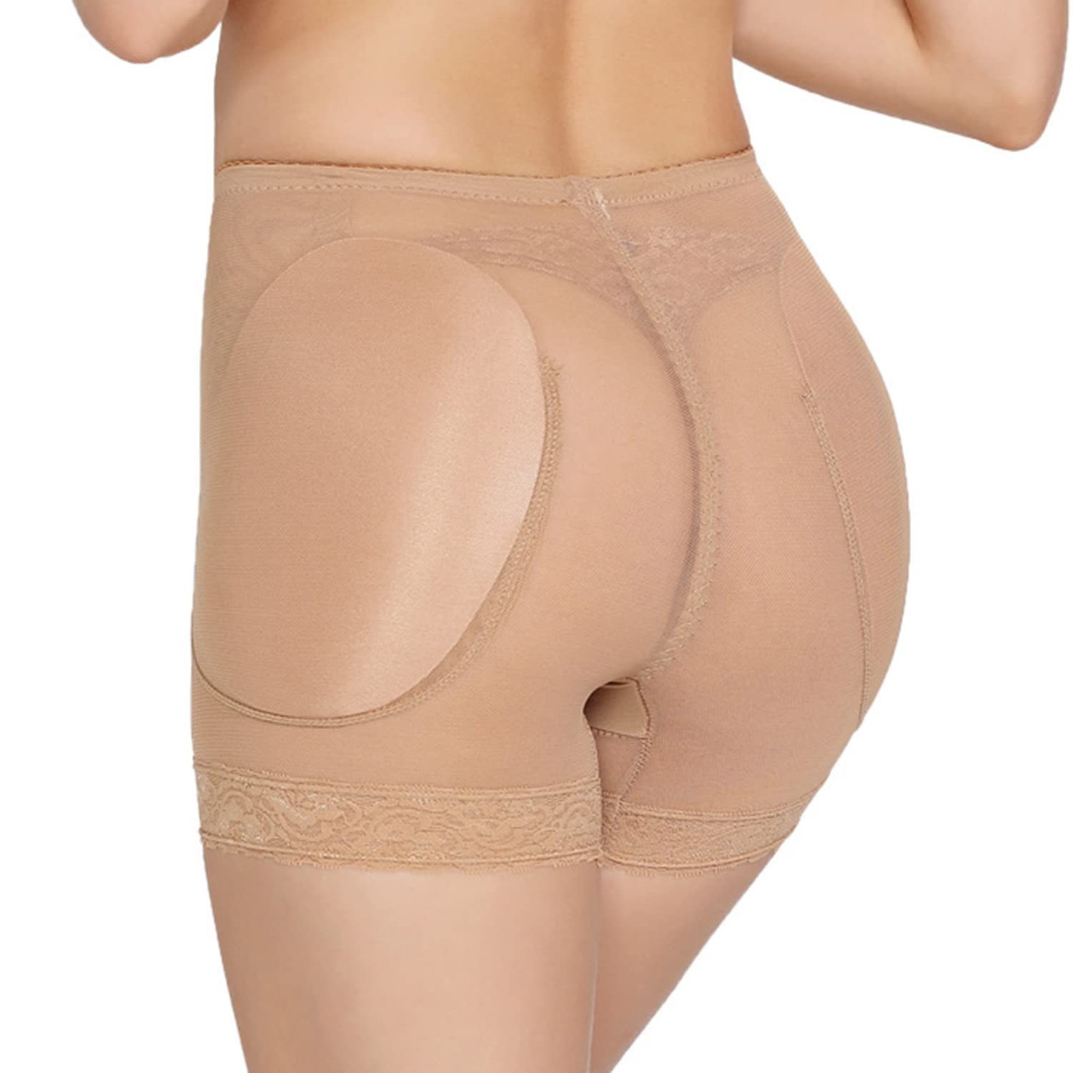 Homgro Women’s Hip Pads Shapewear Padded Shaping Thigh Shorts Dip 0-2, NUDE-11