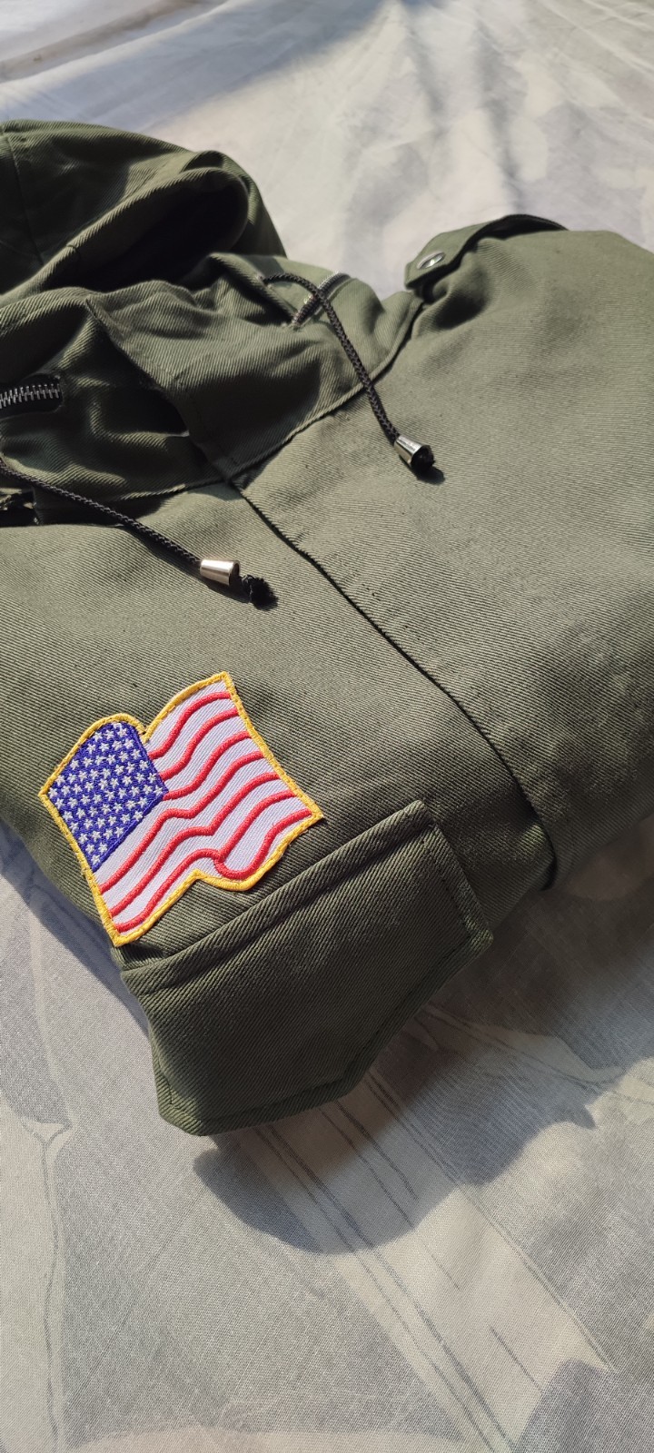 MENS JOHN RAMBO M65 FIRST BLOOD JACKET US ARMY FIELD COMBAT GREEN COTTON JACKET.