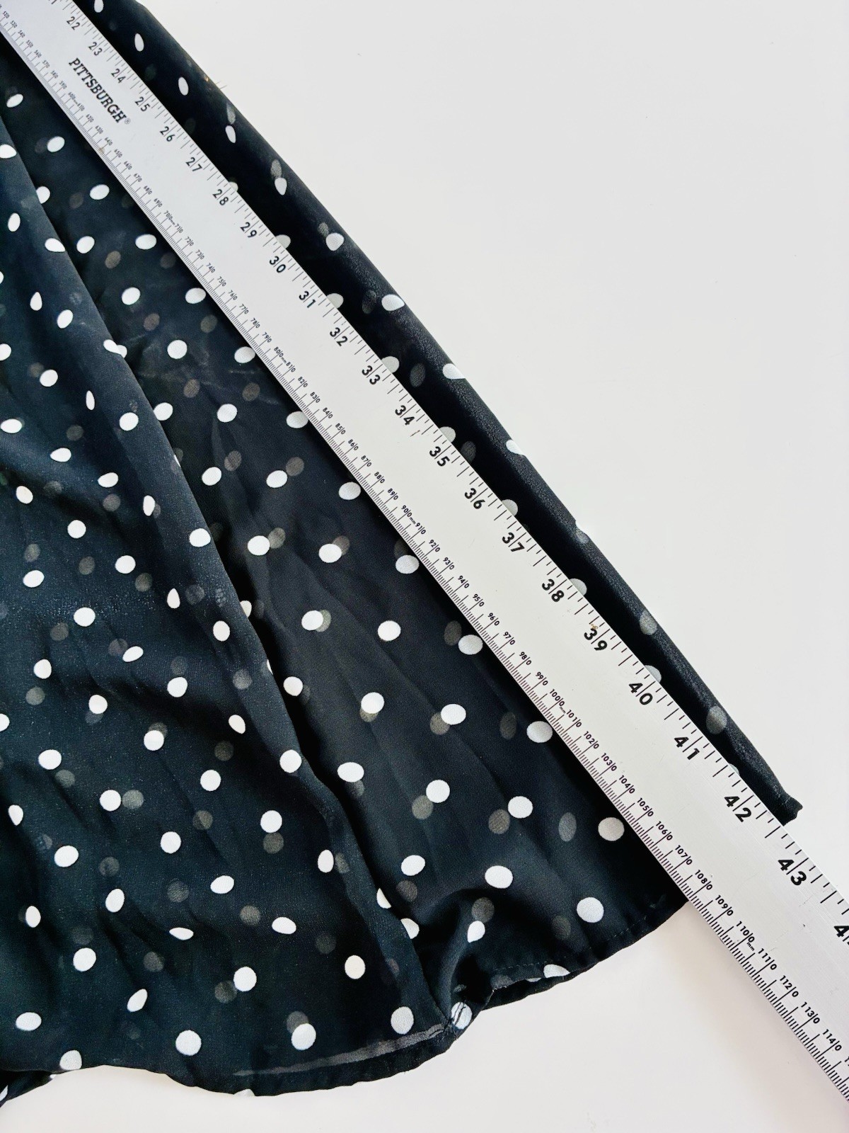 ASH NOVA Womens M Black/White Polka Dot Halter Maxi Chiffon Lined 3015D