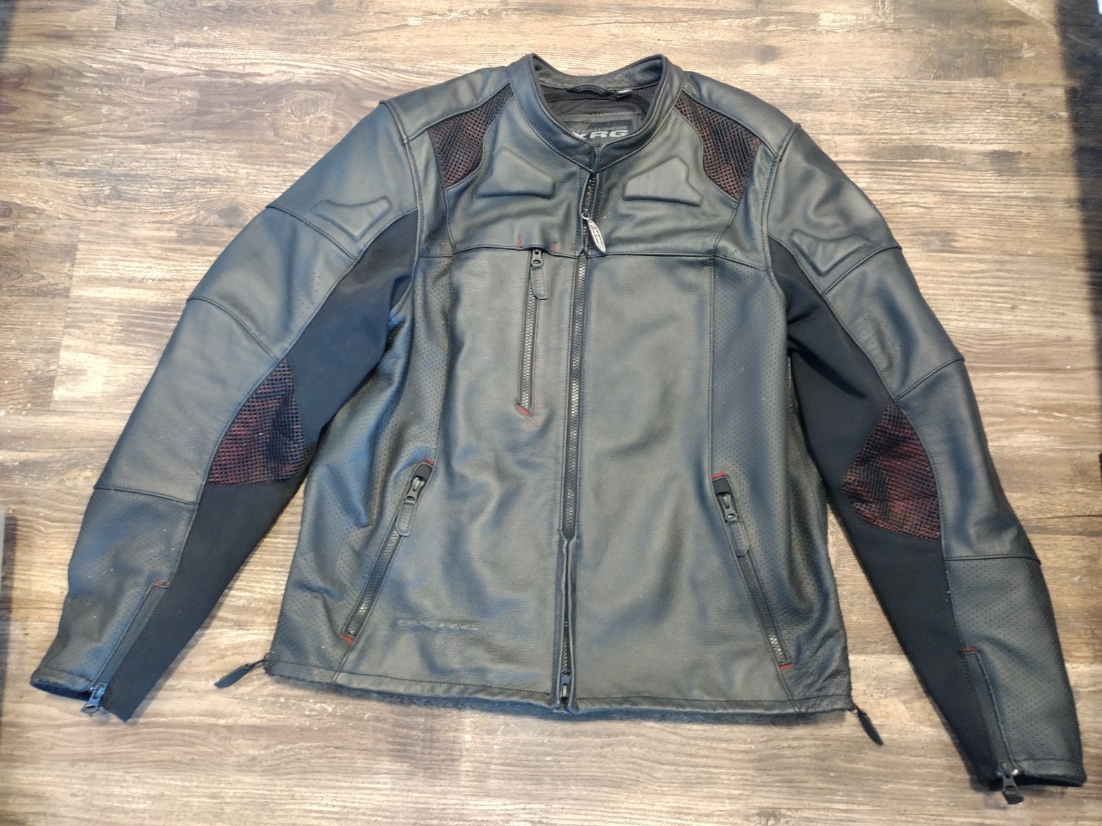 Harley-Davidson FXRG Genuine Leather Jacket Size XL with Armor Padding & Vents
