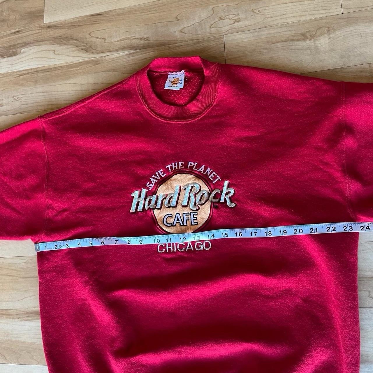 Vintage 90s Hard Rock Cafe Chicago Embroidered Crewneck Souvenir Sweatshirt – XL