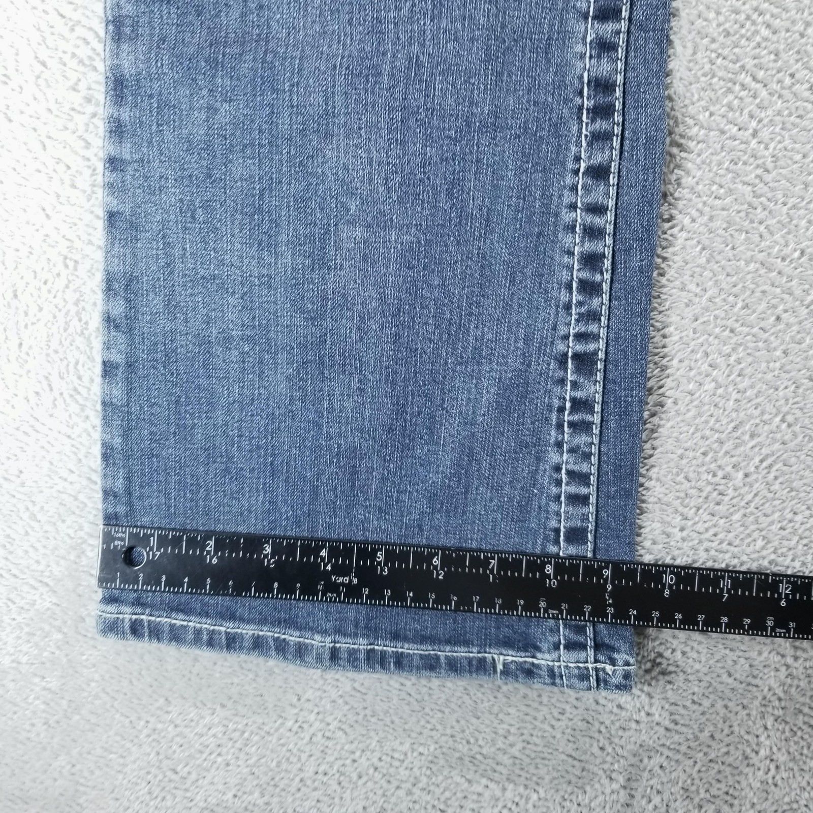 Amethyst Jeans Womens 11 Blue Bootcut Low Rise Stretch Medium Wash Embroidered