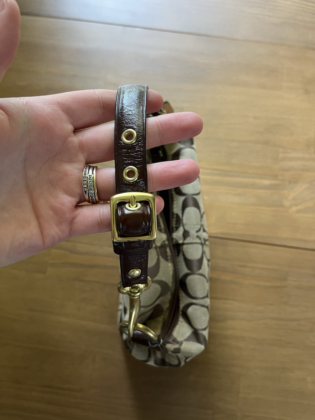 2009 Vintage Coach Signature Small Shoulder Bag