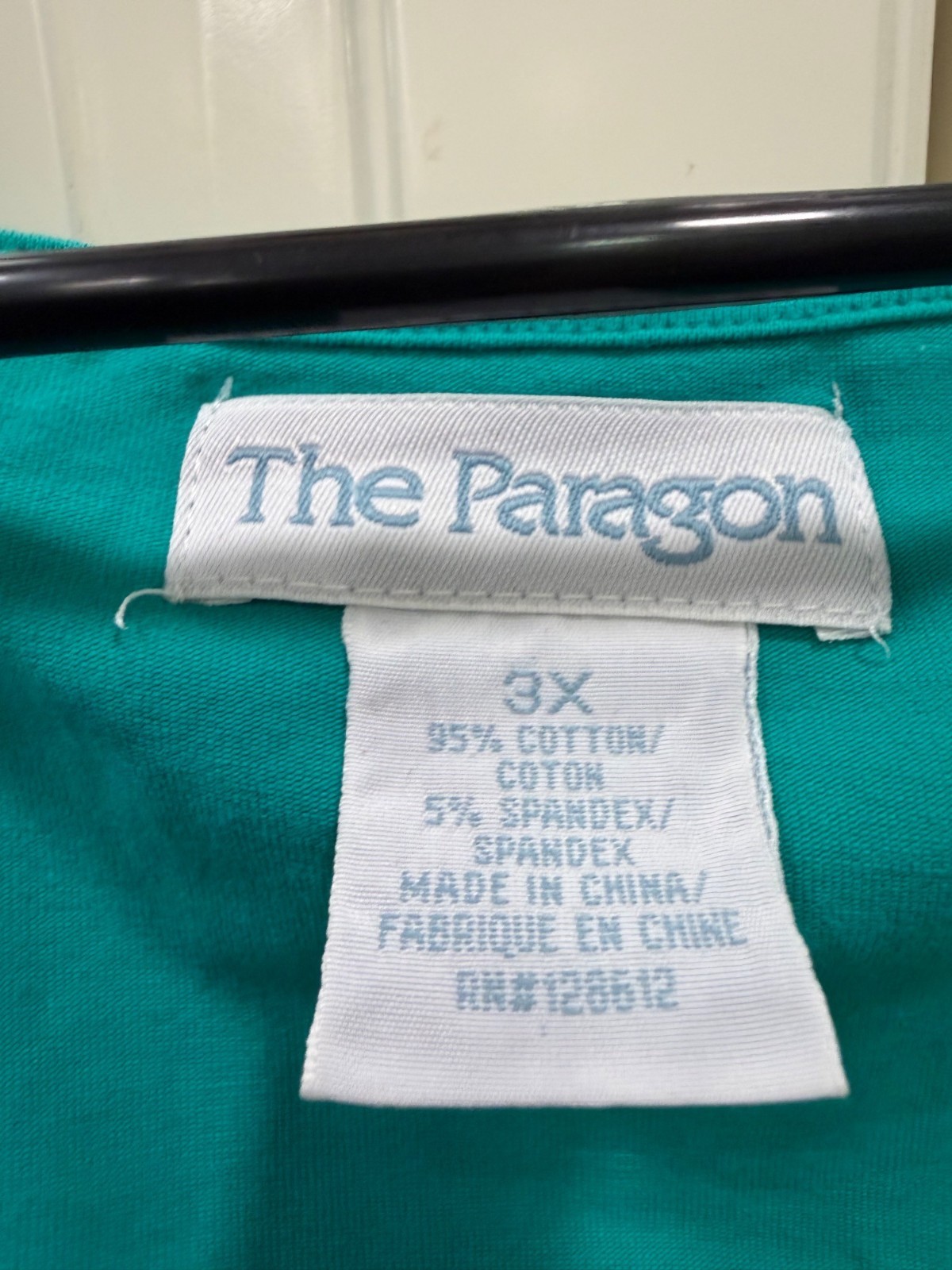 The Paragon Womens Teal 3X Dress 95% Cotton 5% Spandex