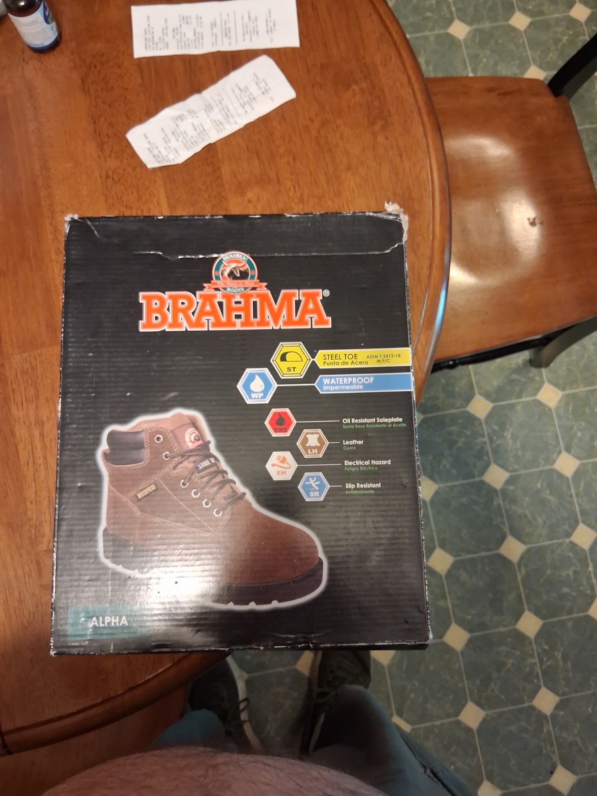 Brahma Alpha waterproof steel toe work boots Size 8 mens