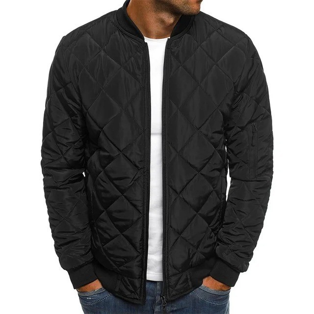 Men’s Bomber Outwear Sports Jacket Quilted Casual Loose Winter Coat Warm Jackets