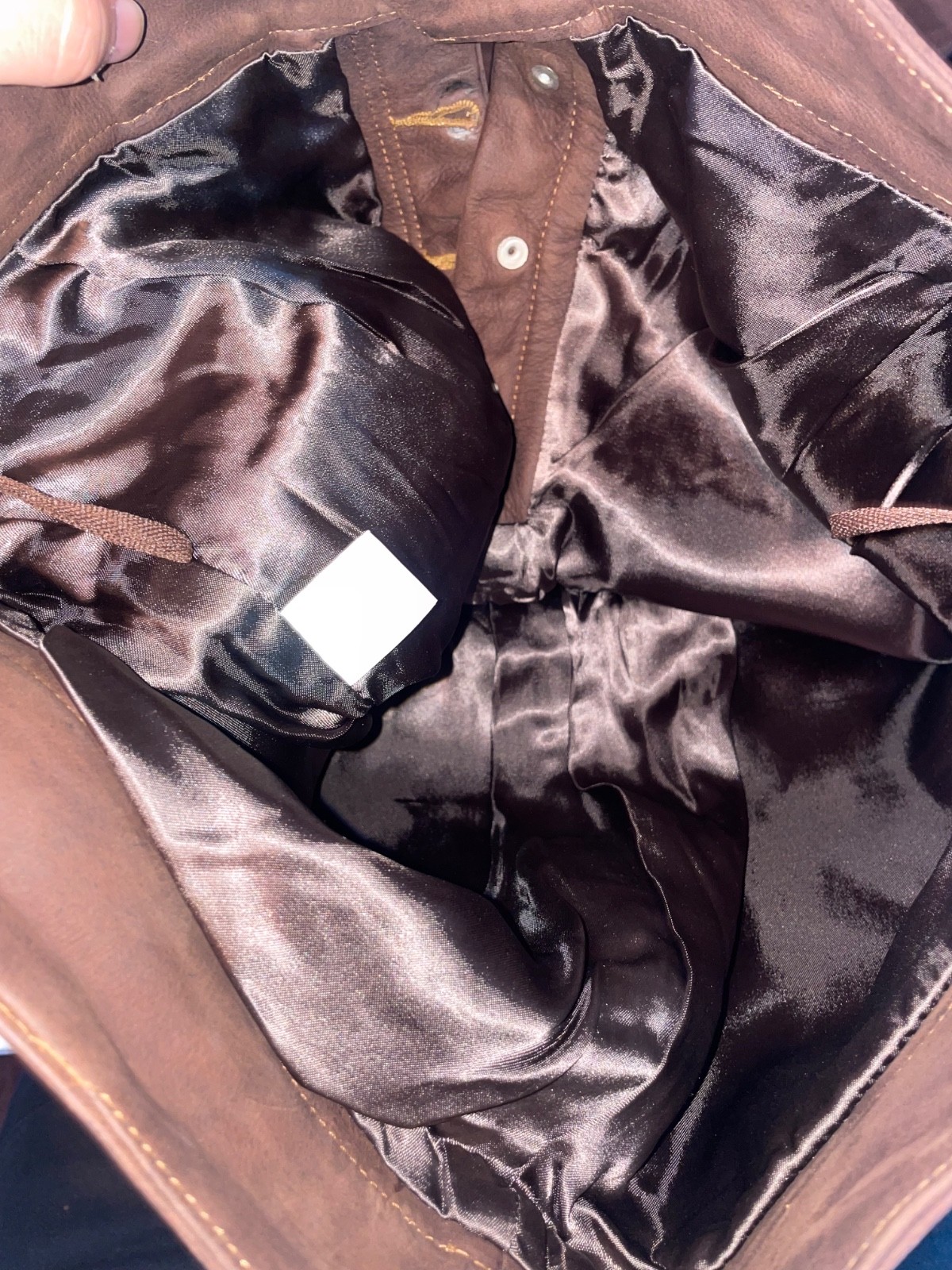 VACHETTE Button Down Viscose Jeans 34 Brown Cowhide Leather Mens