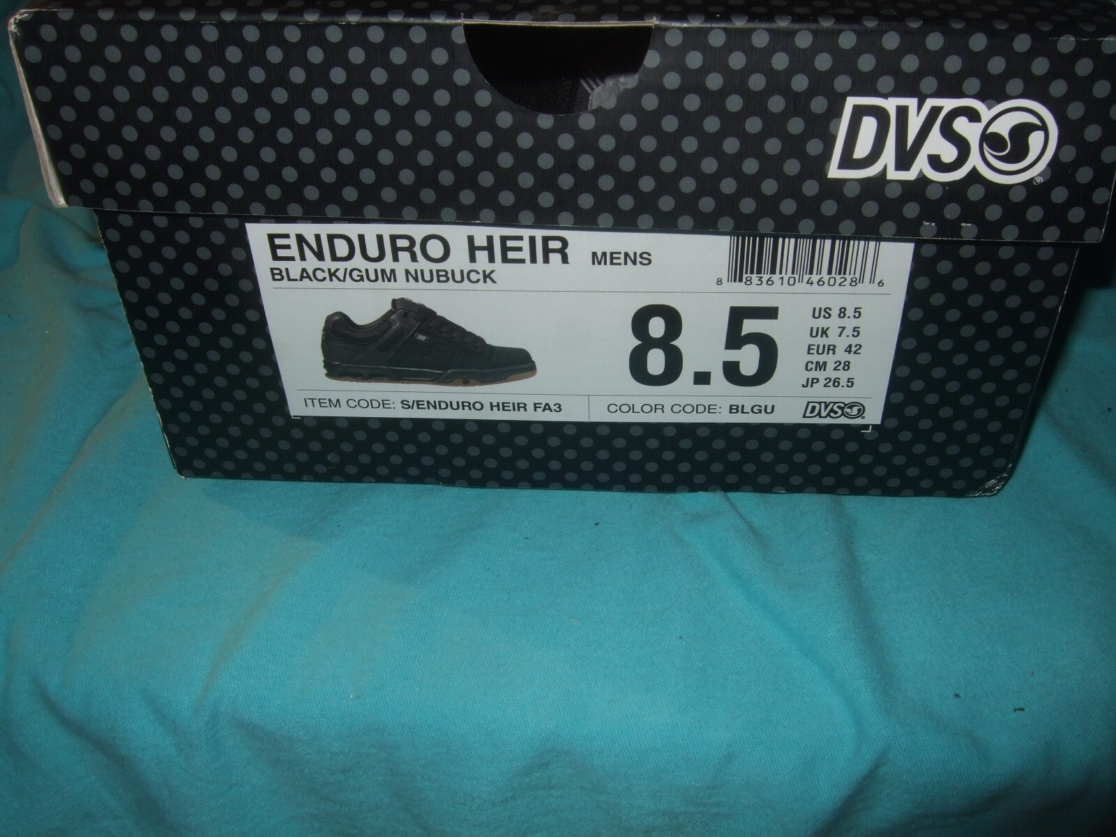DVS ENDURO HEIR Mens U.S. 8.5 Used Black/Gum Nubuck