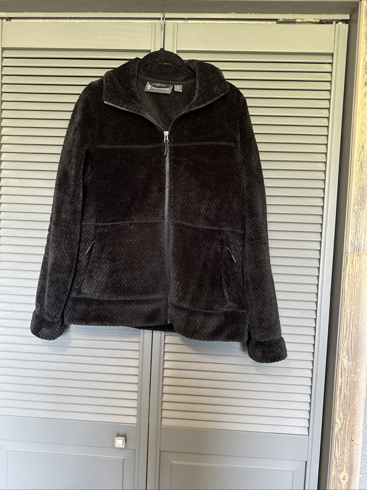 Free Country Women’s Butter Pile Fleece Full Zip Jacket, Size Small, Gray