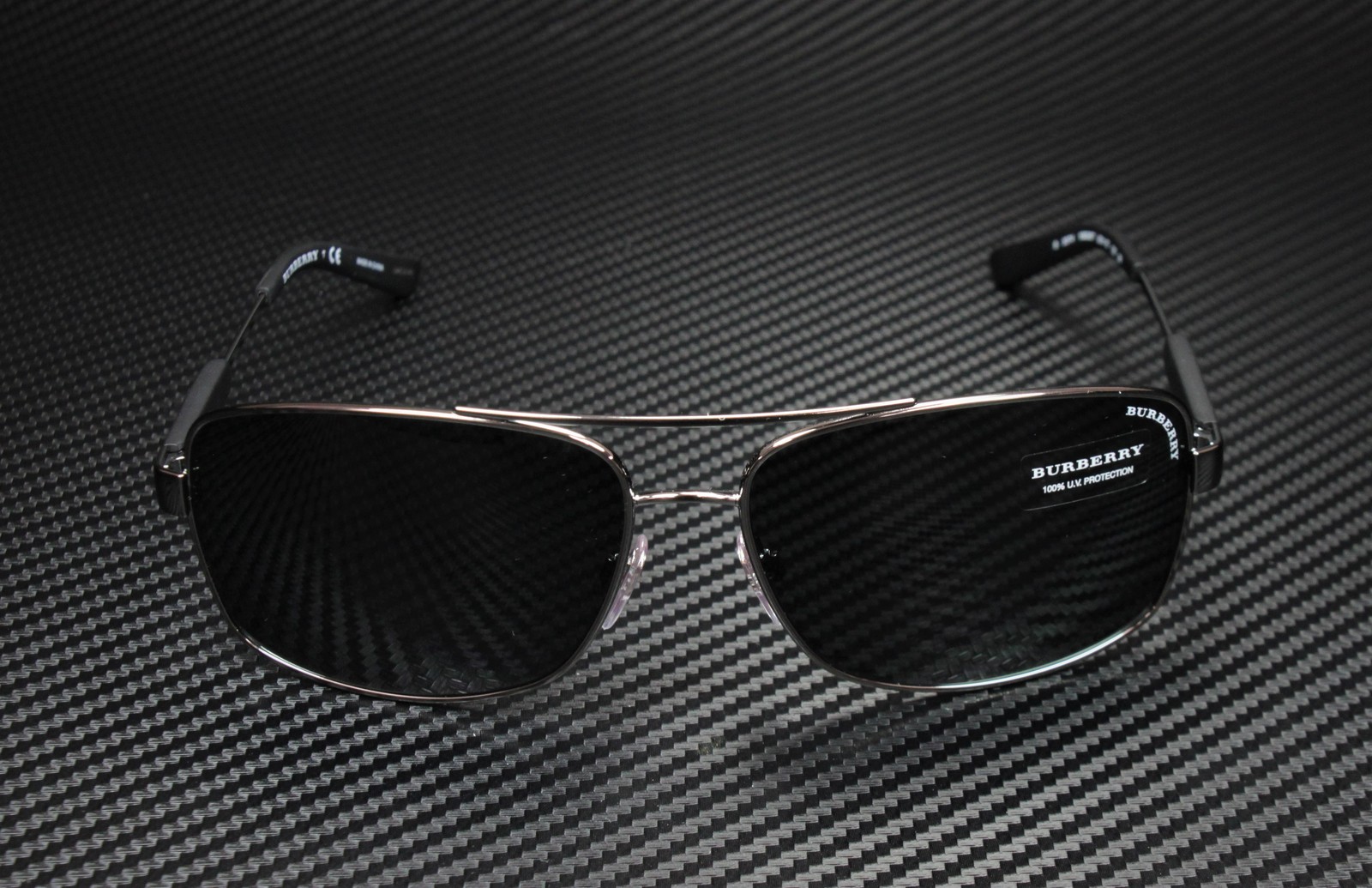 BURBERRY BE3074 100387 Gunmetal Gray 63 mm Men’s Sunglasses