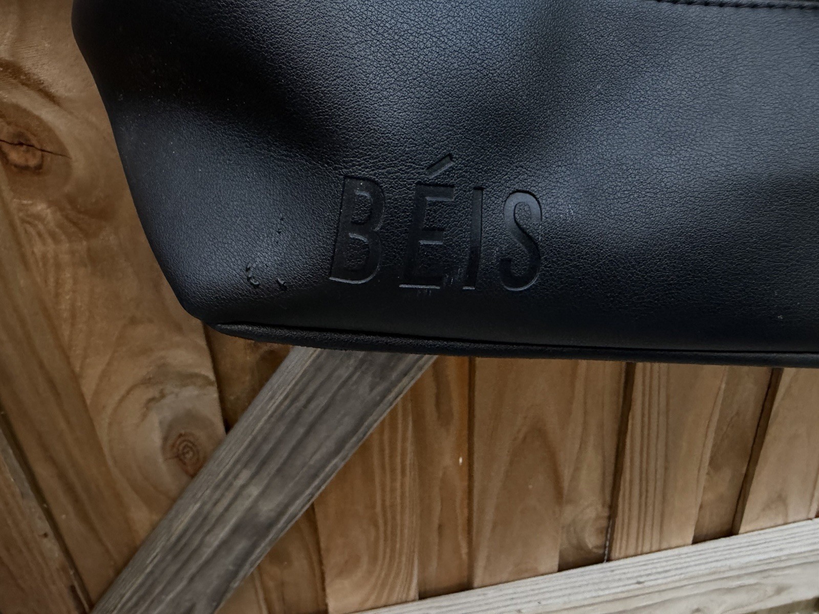 Beis Black Weekender Bag Lightweight Zip Closure Detachable Shoulder Strap Women