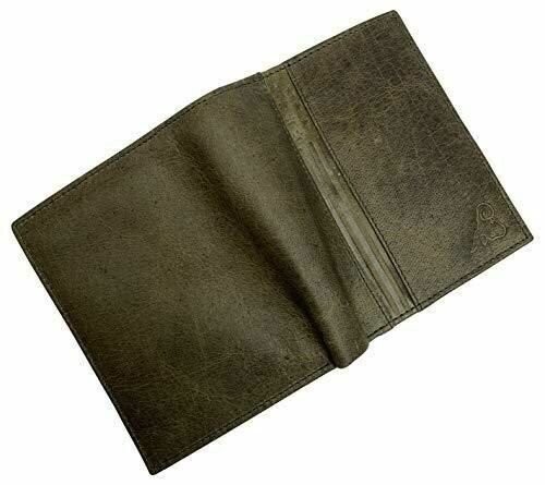 RFID Blocking Genuine Leather Bifold Hipster European Wallet For Men USA Series