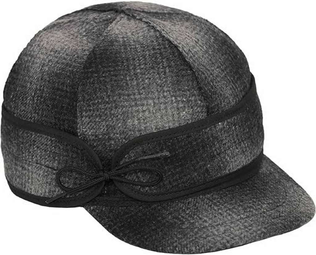 Stormy Kromer The Sidekick Cap – 6 7/8 Carbon with Ear Flaps, Brimmed Women’s Ca