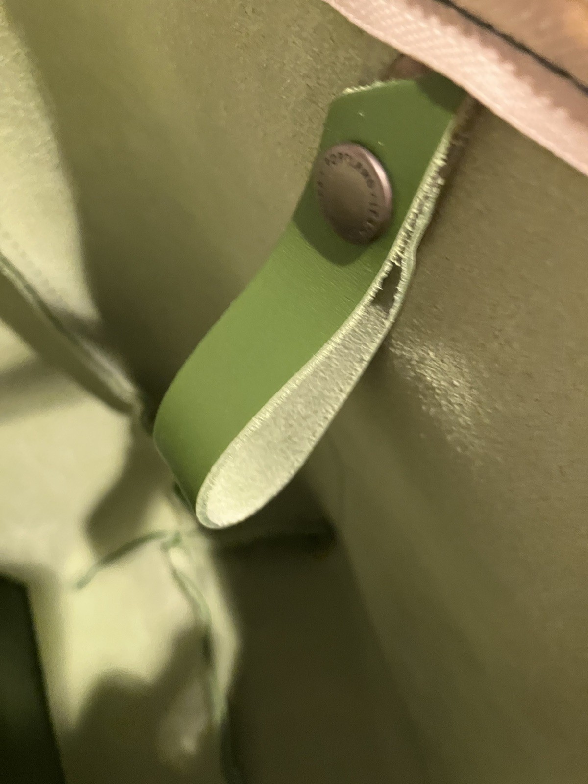 NEW Portland Leather Goods PLG Large Zipper Tote Bag Green Apple Handbag