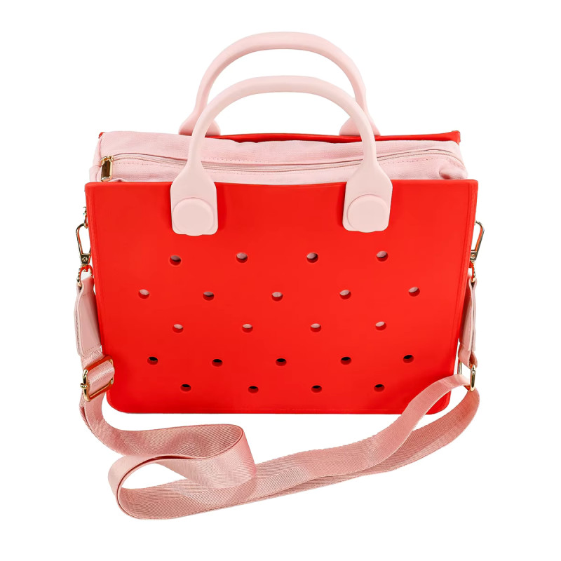 Waterproof EVA Rubber Tote Bag Women Washable Beach Handbag Shoulder Strap Trave
