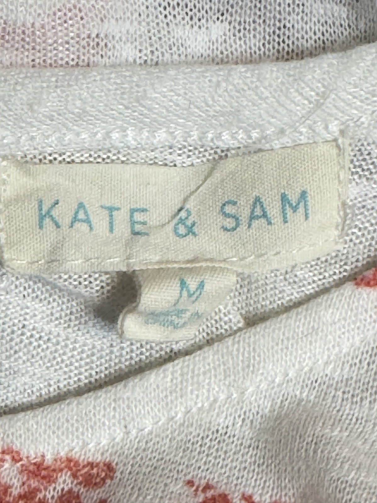 Kate & Sam USA Theme Semi Sheer Top Tie At Bottom Grunge Hipster