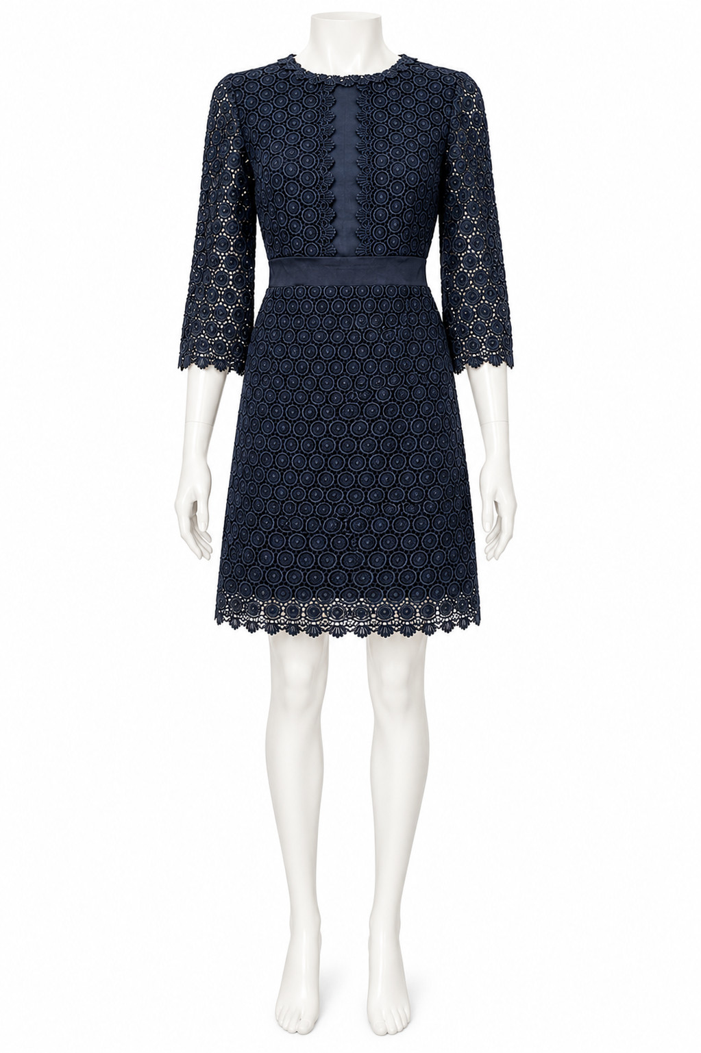 Diane von Furstenberg Nolly black lace dress (cotton crochet) US 4 UK 8