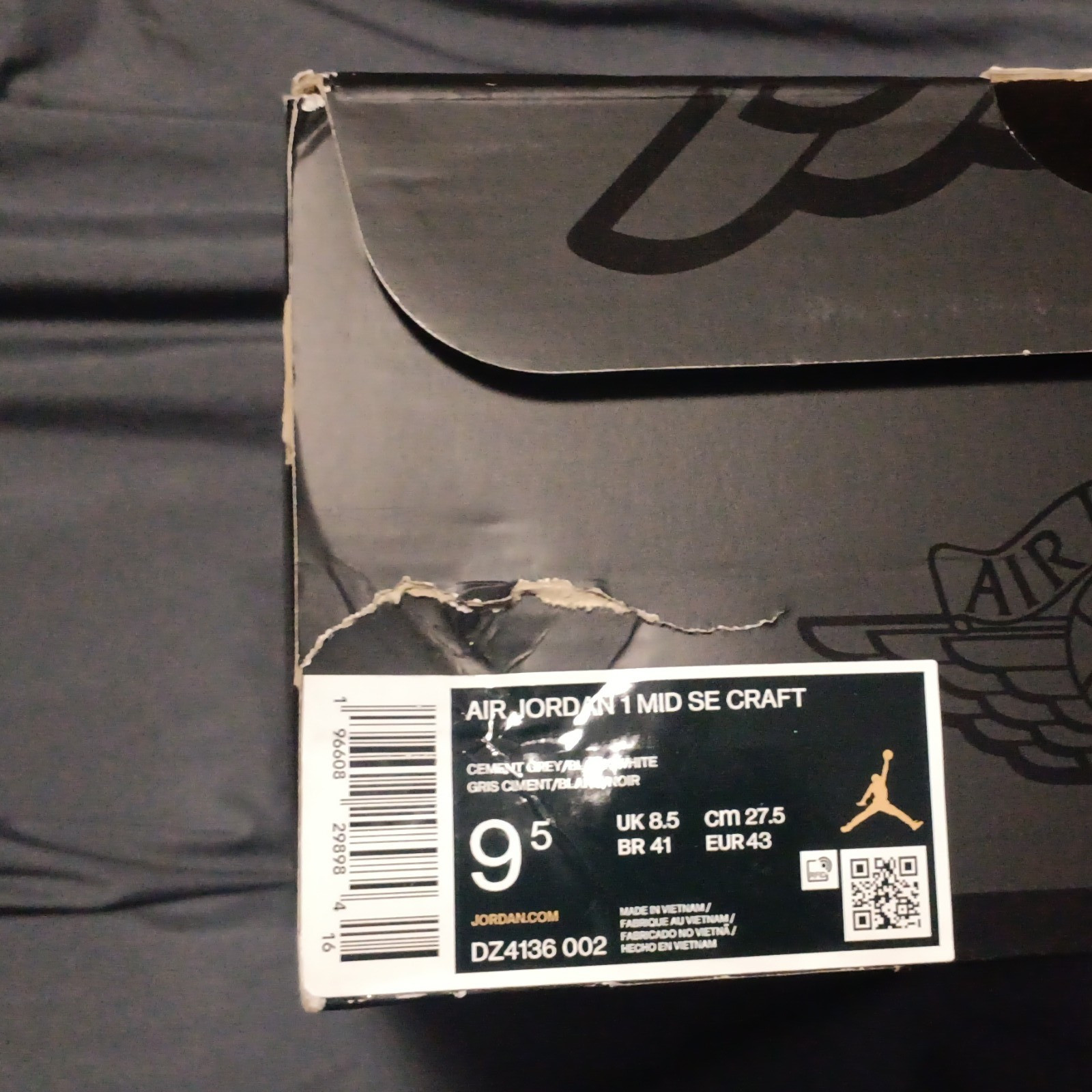 Jordan Air Jordan 1 SE Craft Mid Inside Out Cement Grey DZ4136-002 2023