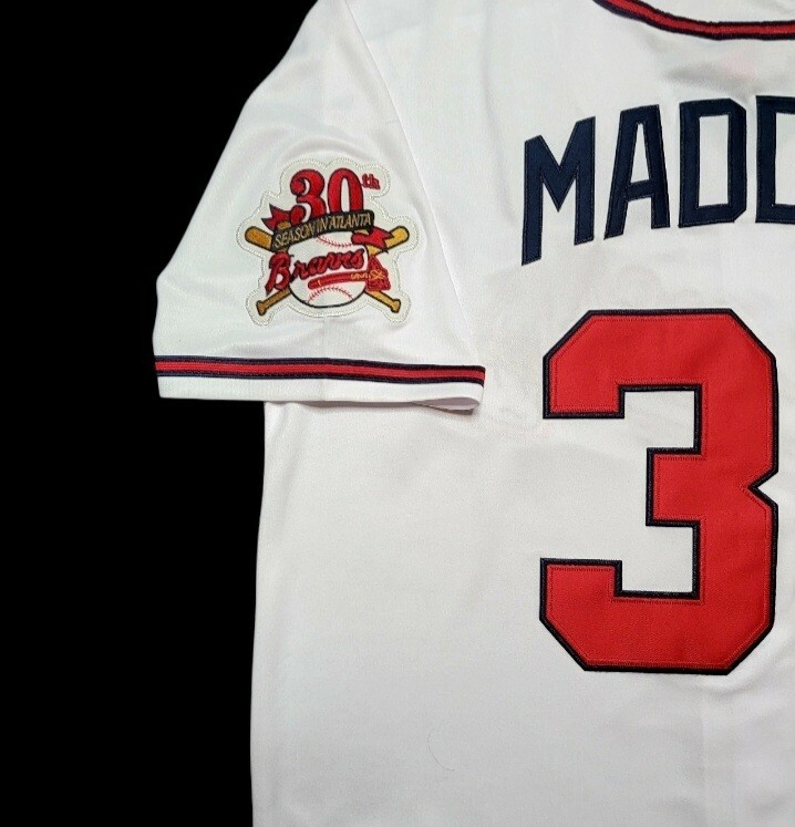 Greg Maddux Atlanta Braves 1995 Men’s Home White World Series Baseball Jersey
