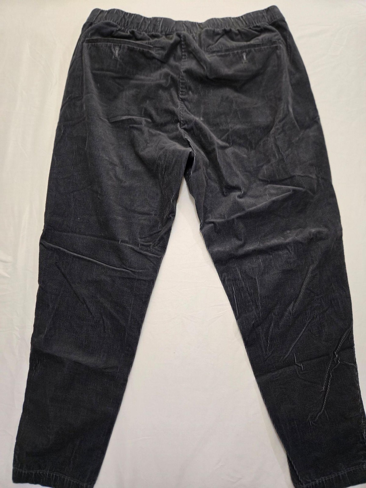 Bonobos Pants Mens L Gray Corduroy Jogger Elastic Drawstring 33×32 Casual