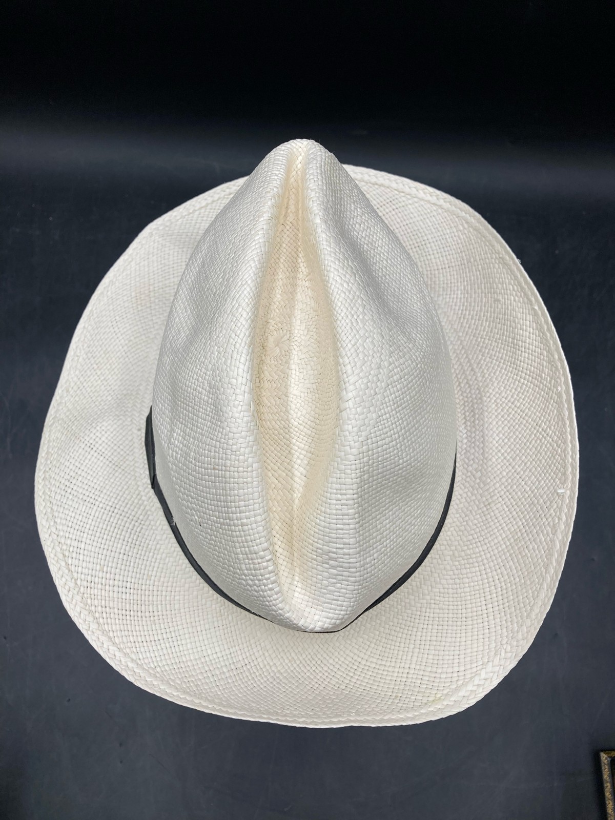 Montecristi Hand Woven Toquilla Straw Genuine Panama Hat Size 59