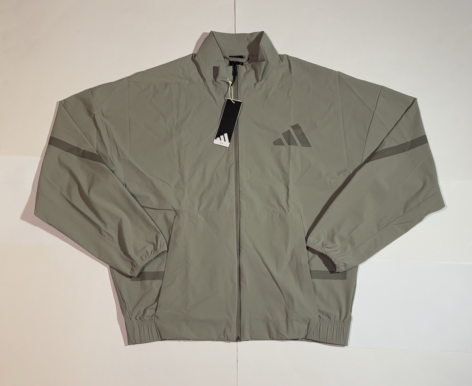 Adidas Z.N.E. Men’s Woven Full Zip Track Jacket Top Beige JN9028 NWT Size L