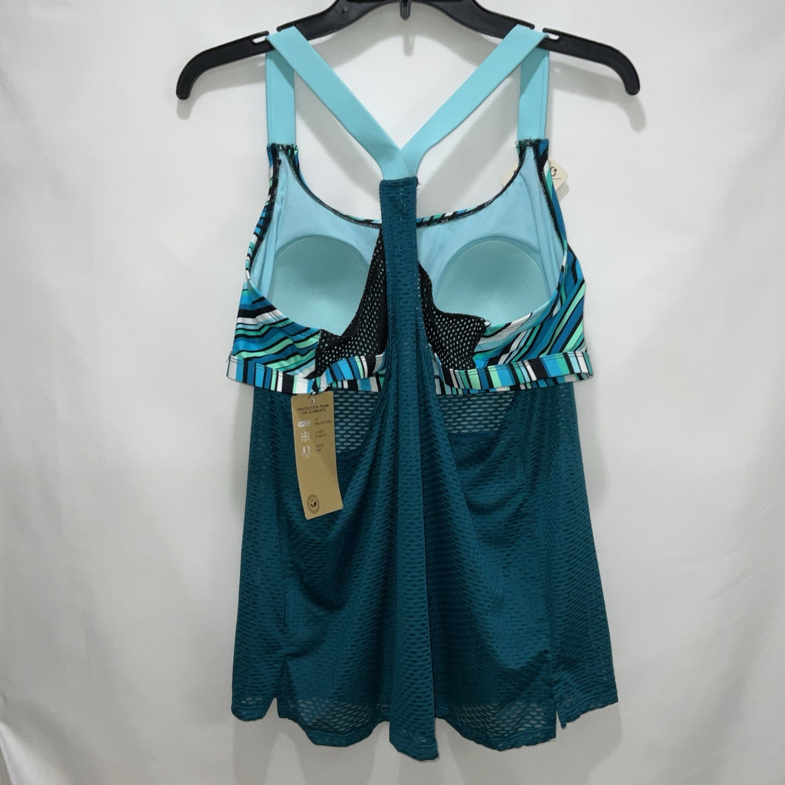 ZeroXposur (Size Large 14) Tankini Swimsuit Top Only, Swimwear Tank “New”