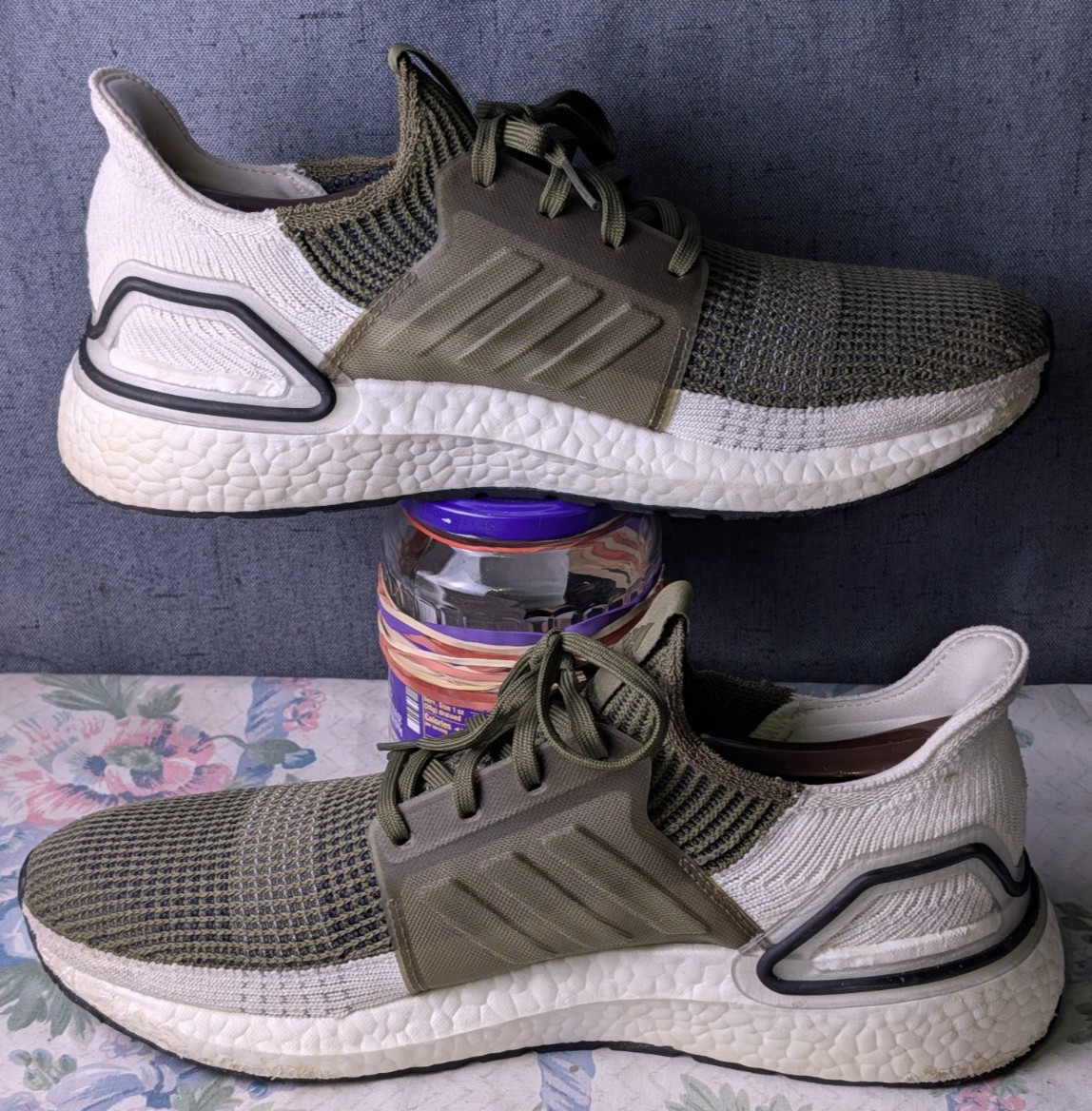 adidas UltraBoost 19 Olive Men’s 11 Primeknit Running Shoes Gym Sneakers F35243