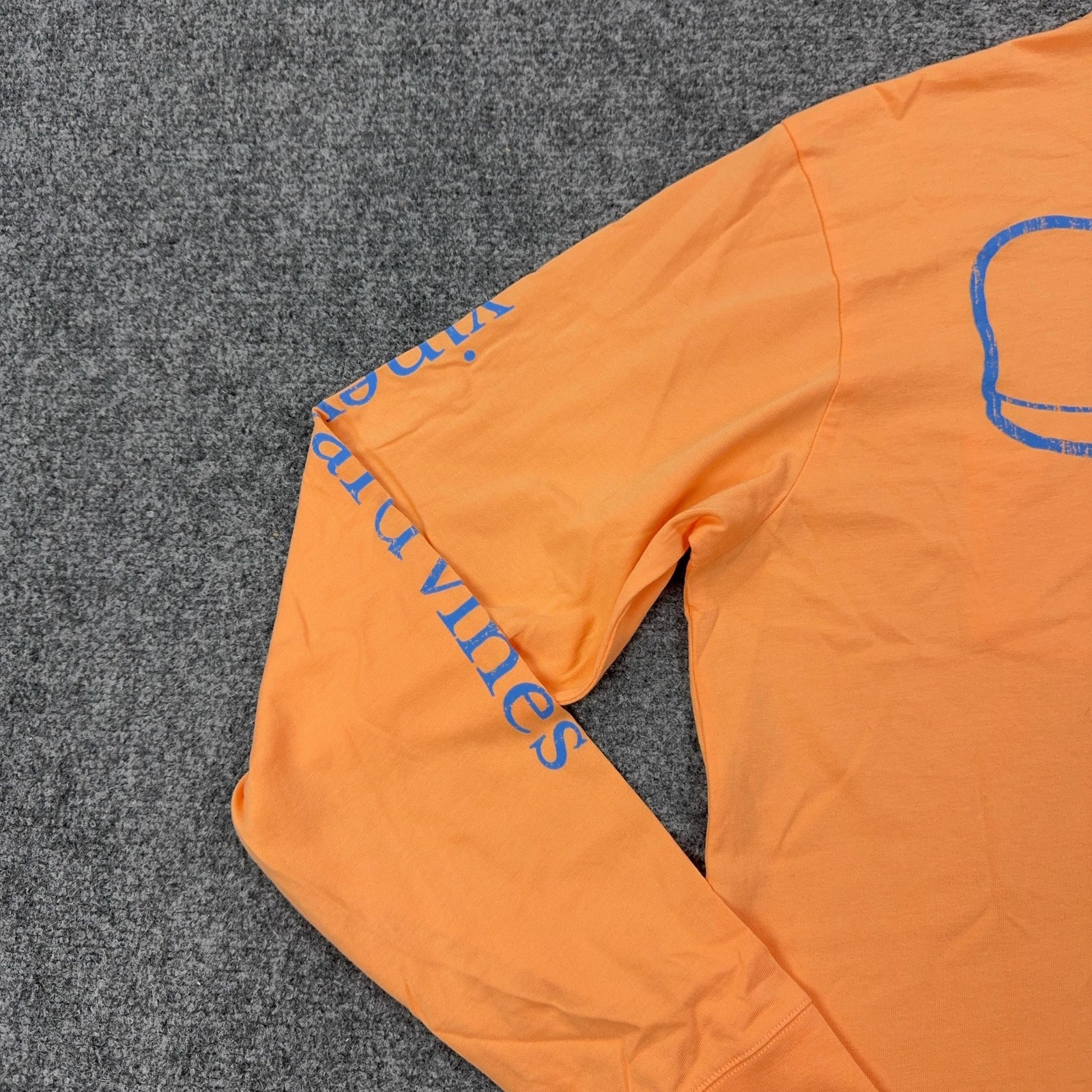 Vineyard Vines Shirt Mens Large Orange Whale Logo Pocket Long Sleeve Tagless