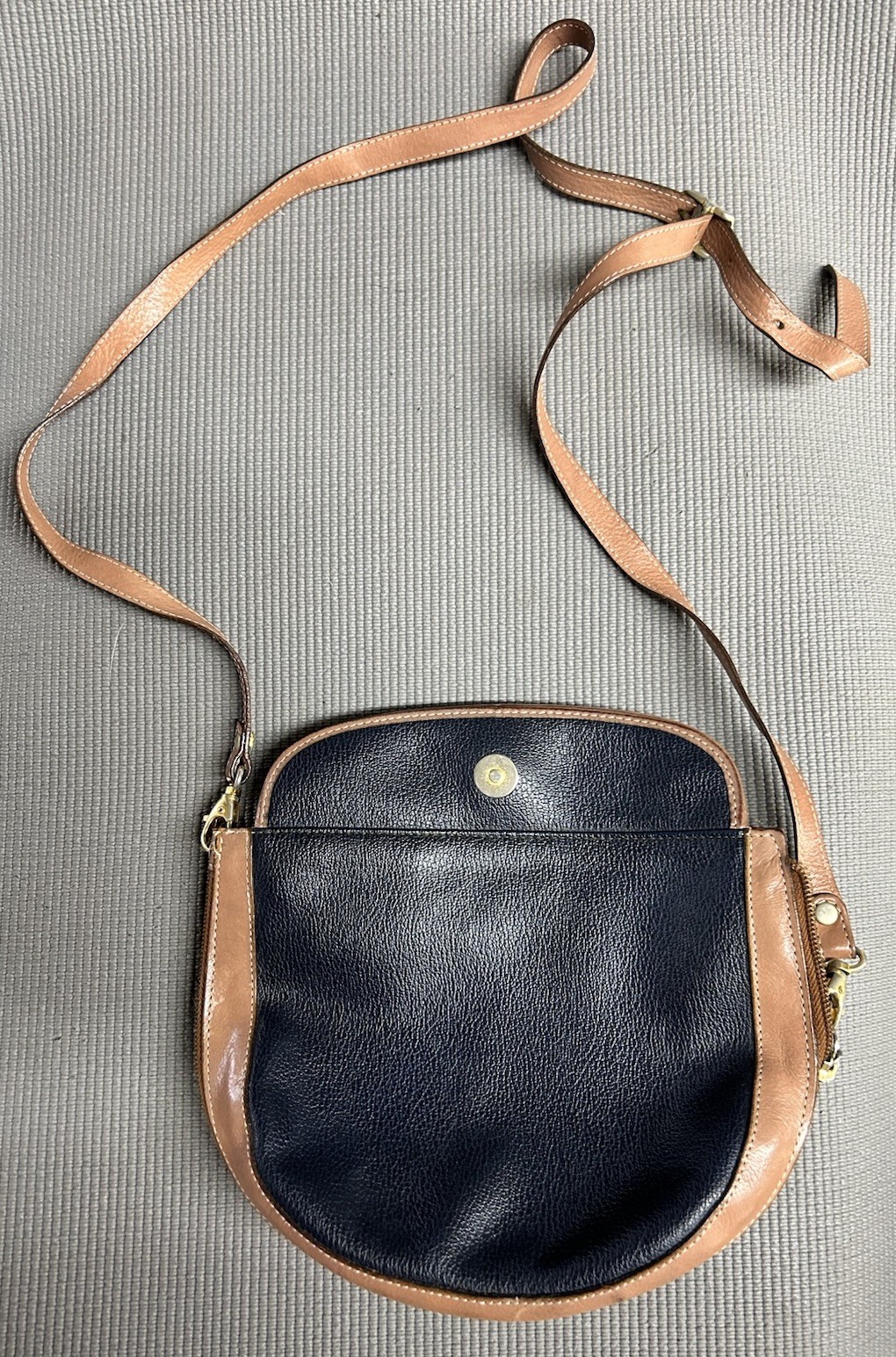 Vtg Italian Blue Or Red Italian Leather Crossbody Bag Saddle Handbag By I Santi