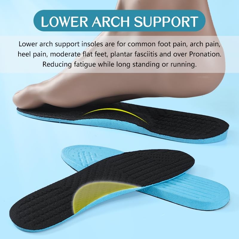 Supination Insoles Orthotic Arch Support Heel Pain Flat Feet Inserts