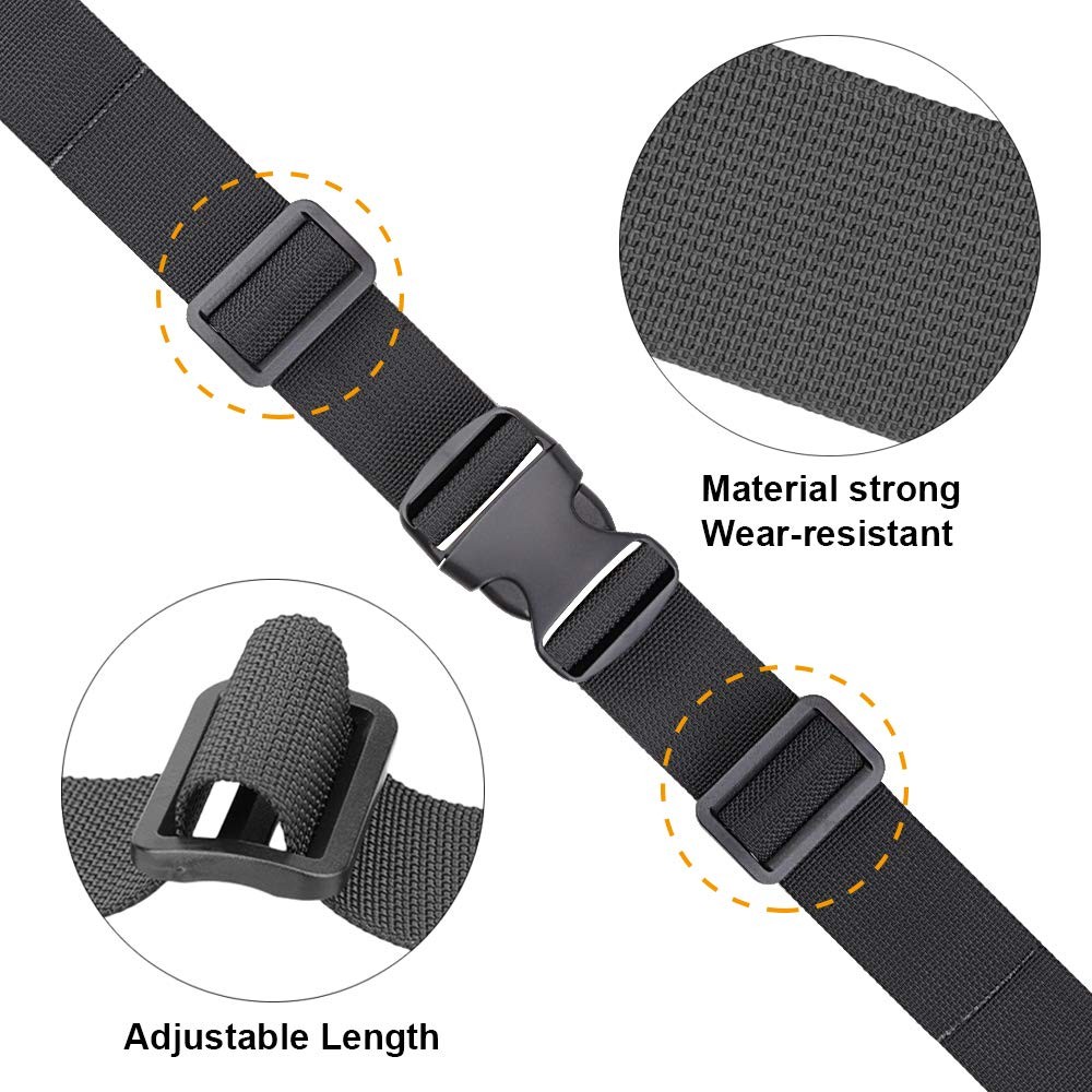 Utility Straps 4 Pack Adjustable Buckle Tie Down Straps Black Set