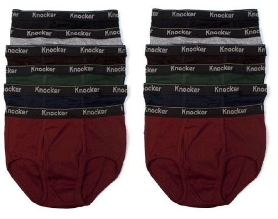 Stock Up on Essentials: 3 or 6-Pack Knocker® Solid Colors Briefs (S-XL)!