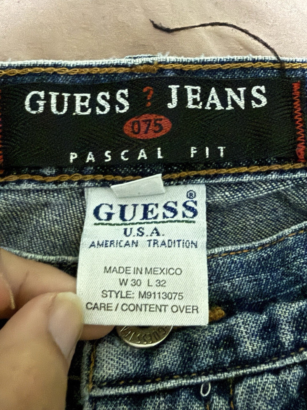Vintage Guess Jeans Pascal Loose Tapered Fit 30×32 Made In Mexico
