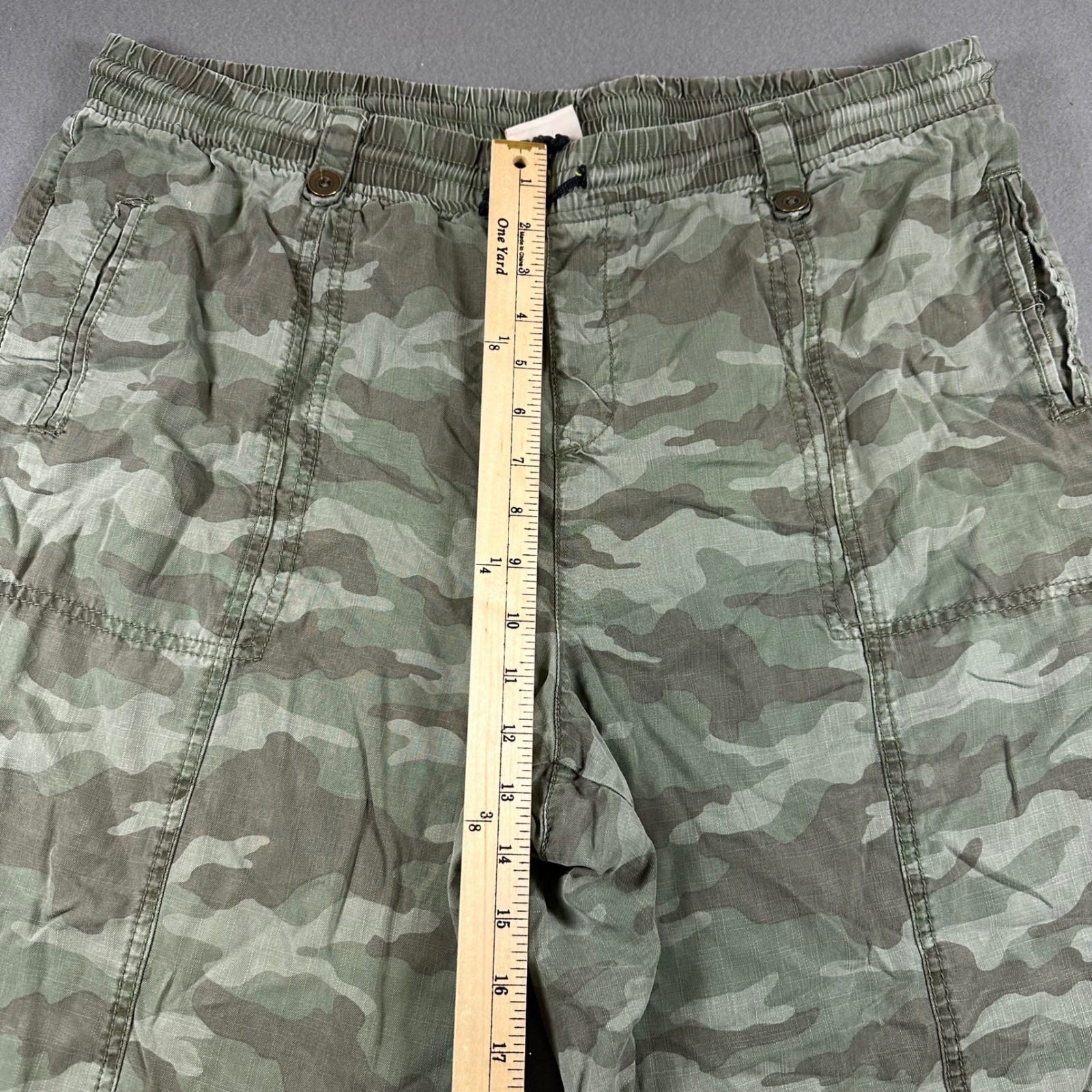 Knox Rose Green Camo Lyocell Jogger Pants XXL Elastic Waist Utility F241427