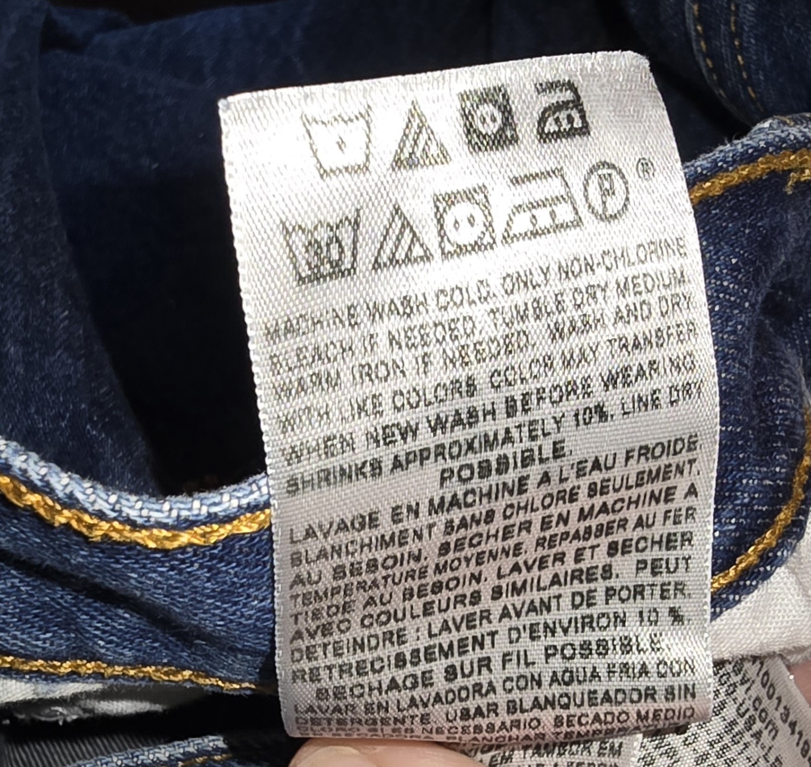 Denim Levi’s 501 Button Fly Jeans Men’s Size 36×27 Short Straight Leg workwear