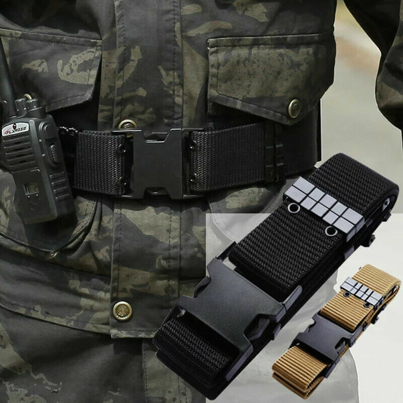 Tactical Nylon Belt Adjustable Security Military Heavy Duty Rescue Combat Belt